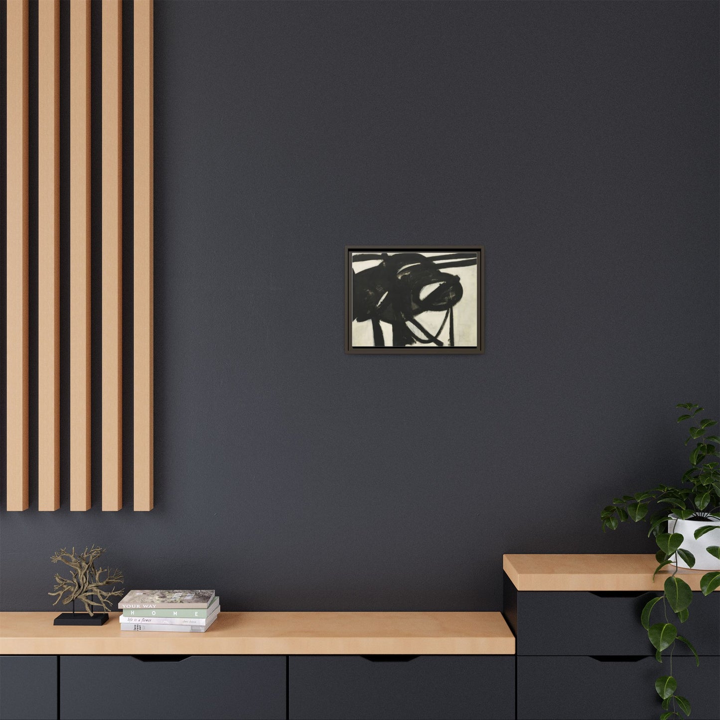 Chief by Franz Kline Abstract Matte Canvas Framed Wall Art