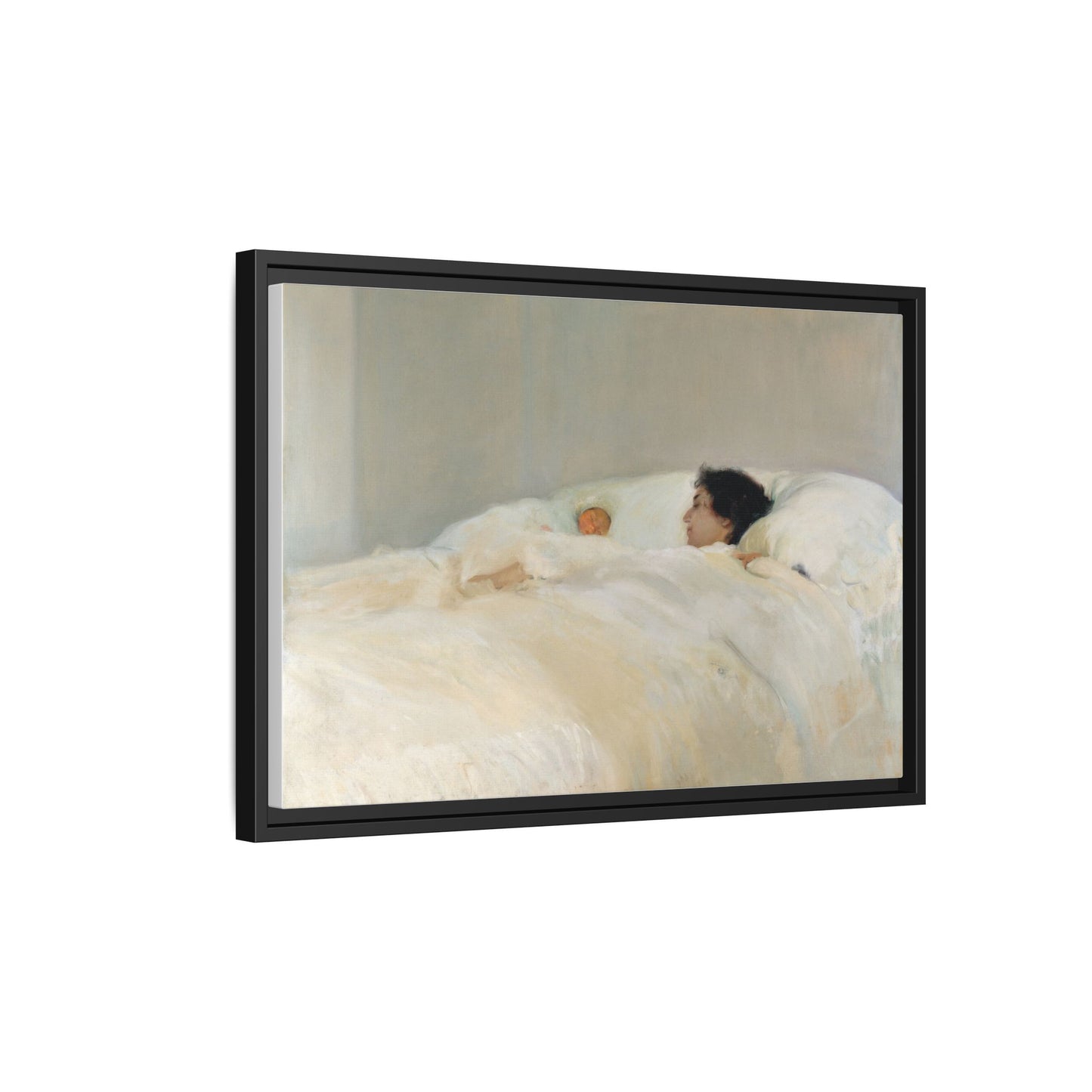 Mother by Joaquin Sorolla y Bastida Framed Matte Canvas Wall Art Print