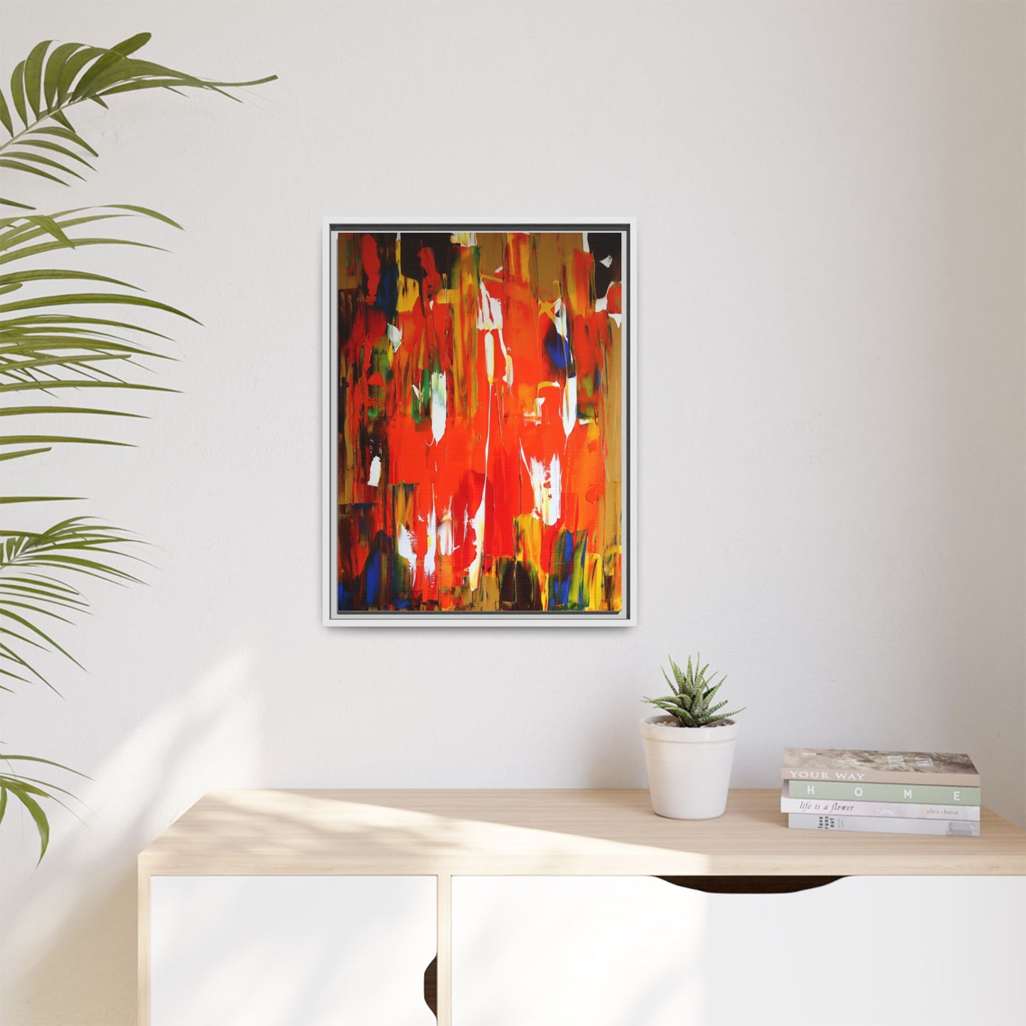 Burn baby burn by Norman Barrett Framed Matte Canvas Wall Art