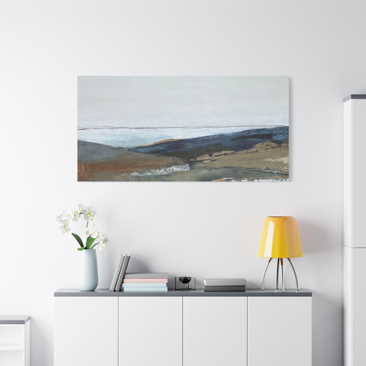 Abstract Coastal Landscape Canvas — Stretched Matte Wall Art