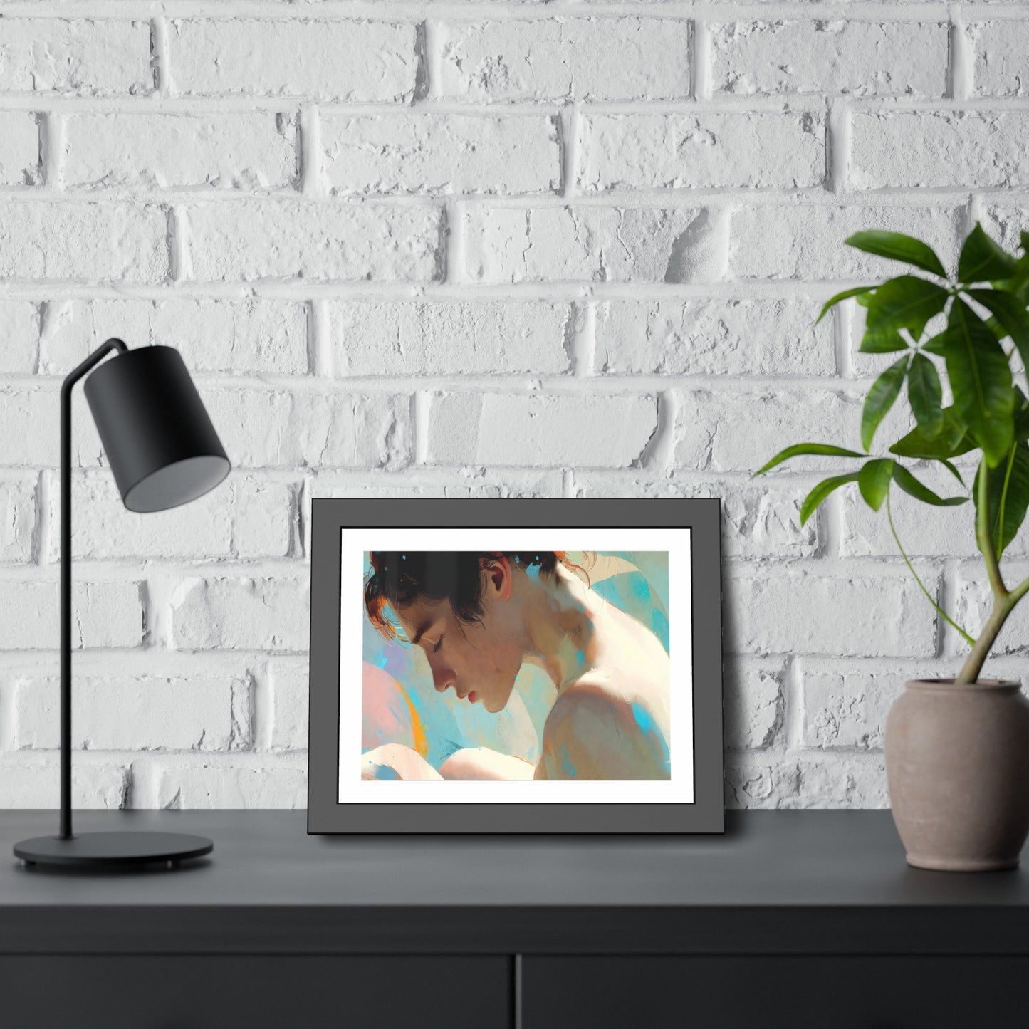 Framed Art Poster — Serene Portrait Print for Home Decor