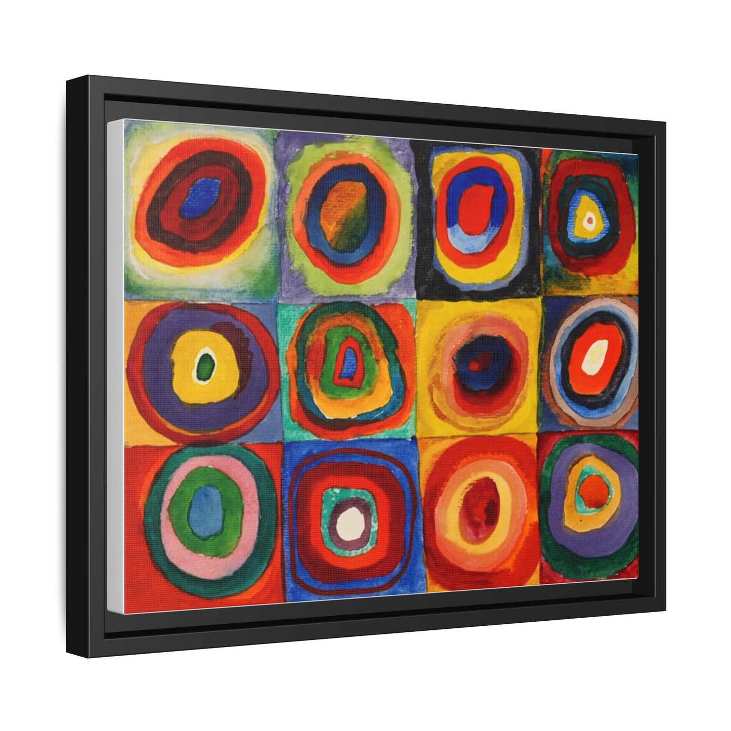 Colour Study, Squares with Concentric Circles by Vassily Kandinsky Framed Abstract Canvas Print