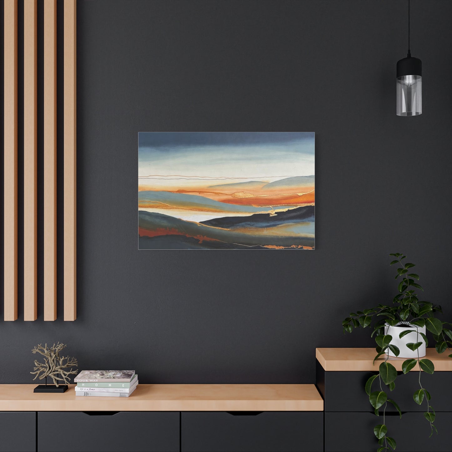 Abstract Coastal Sunset Canvas Print — Matte Stretched Wall Art