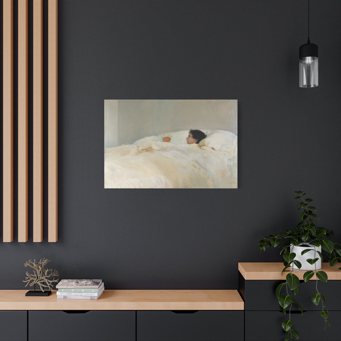 Mother by Joaquin Sorolla y Bastida Art Canvas Print — Serene Nursery Wall Decor