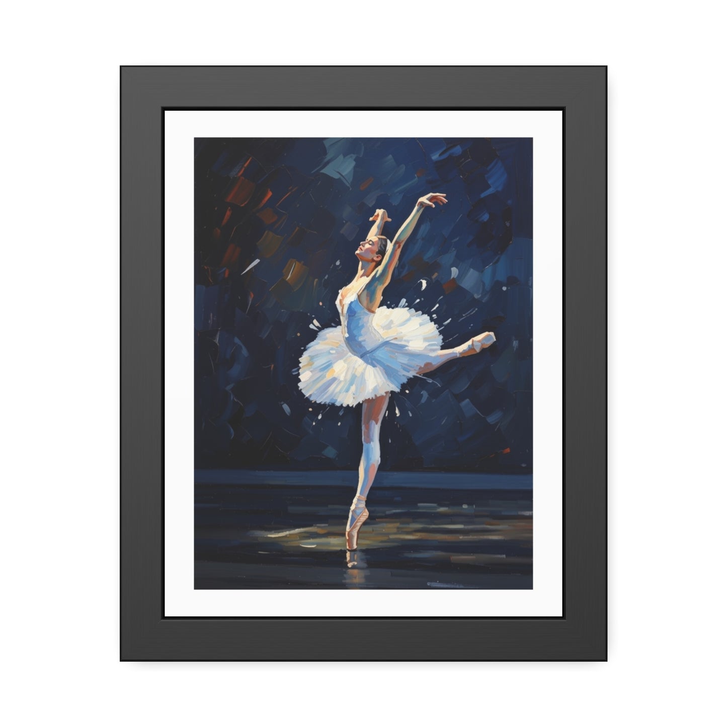 Ballet Dancer Framed Poster — Elegant Prima Ballerina Wall Art