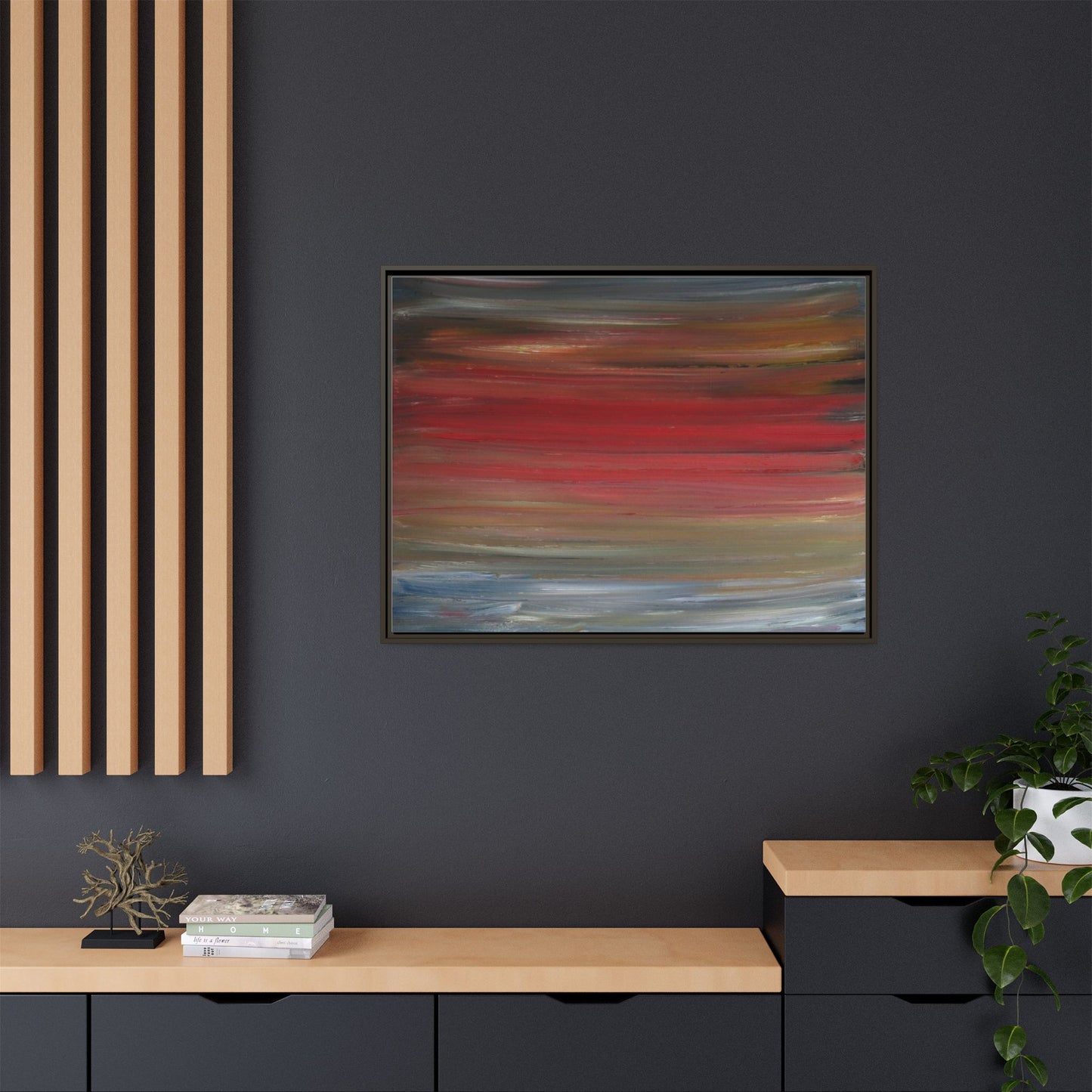 Misty morning by Norman Barrett Framed Matte Canvas Wall Art