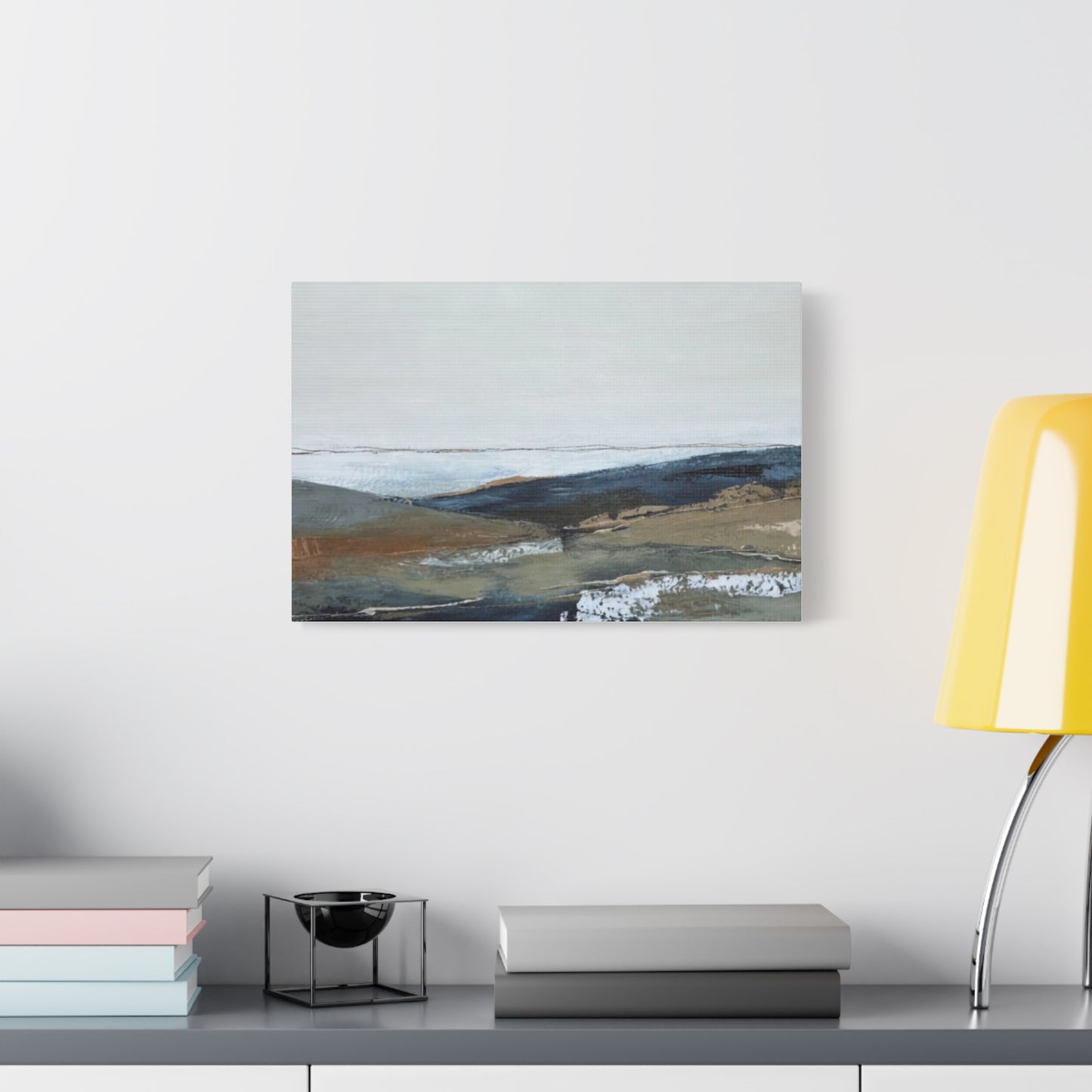 Abstract Coastal Landscape Canvas — Stretched Matte Wall Art