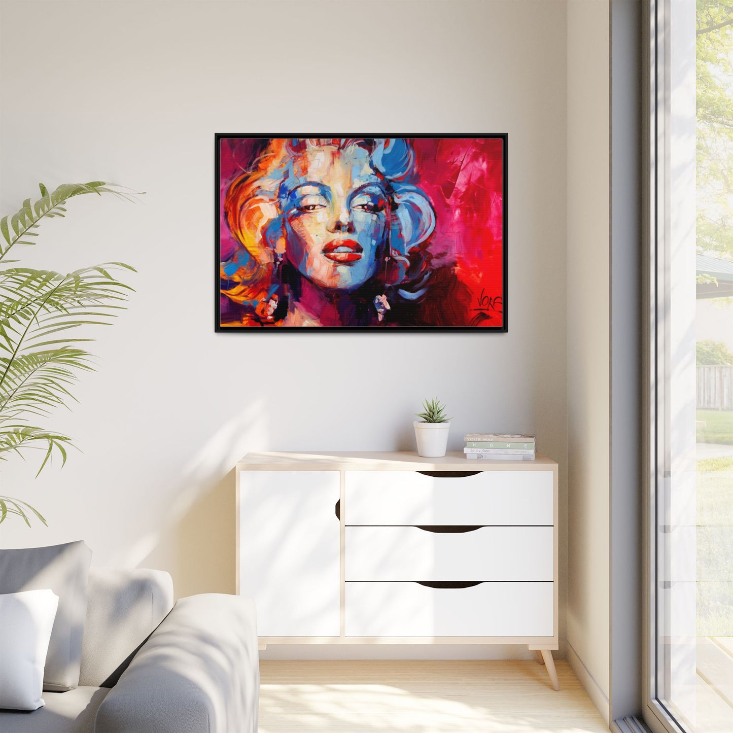 Marilyn Monroe attributed to Voke Matte Canvas Framed Wall Art