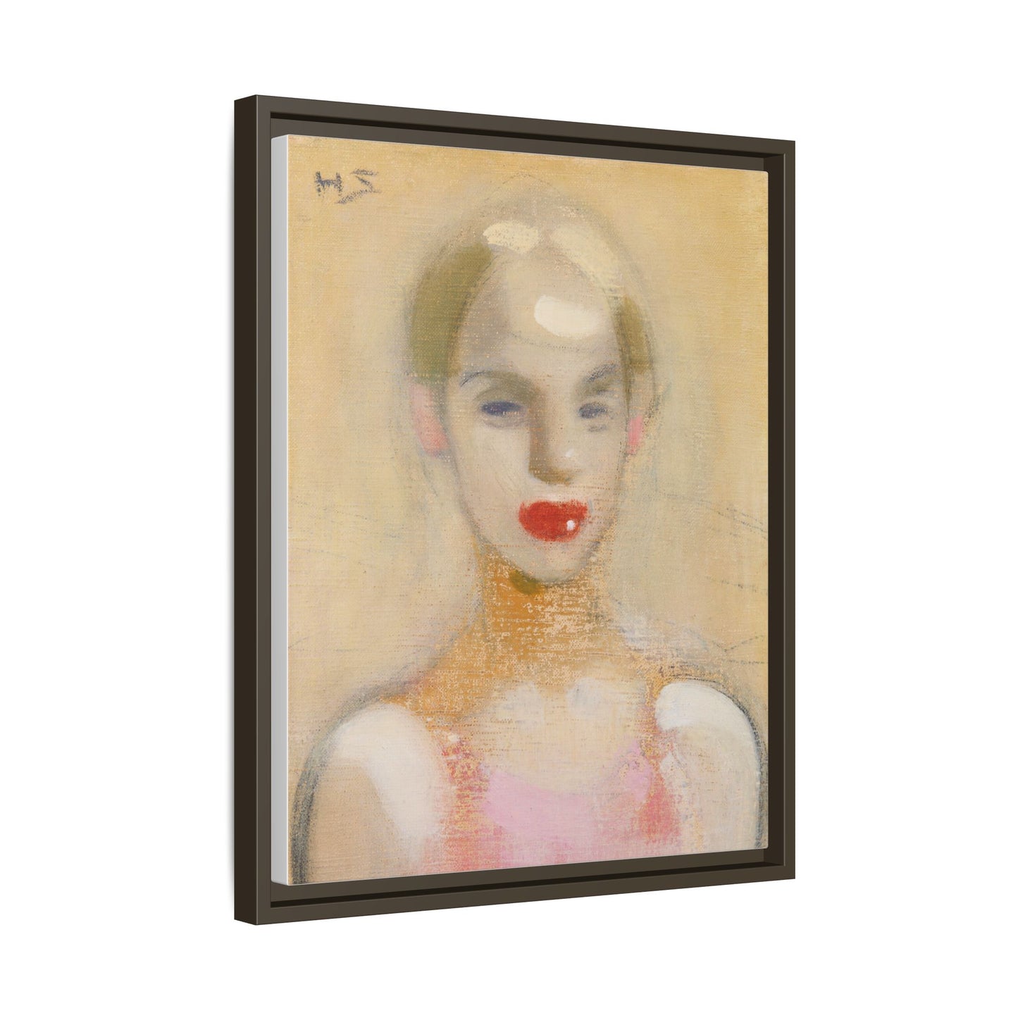 Circus Girl by Helene Schjerfbeck Framed Matte Canvas Portrait Art Print