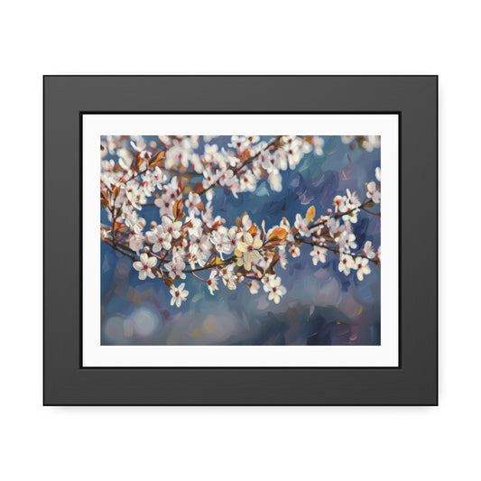 Cherry Blossom Branch Framed Poster — Floral Spring Wall Art Print