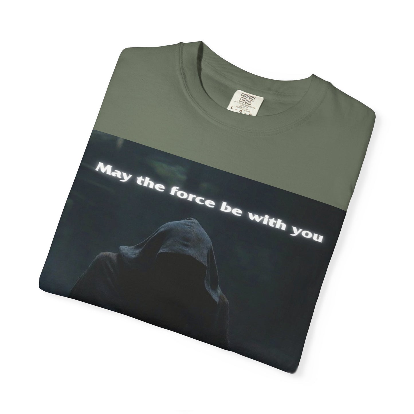 May the Force Be With You T-Shirt — Dark Hooded Lightsaber Graphic Tee