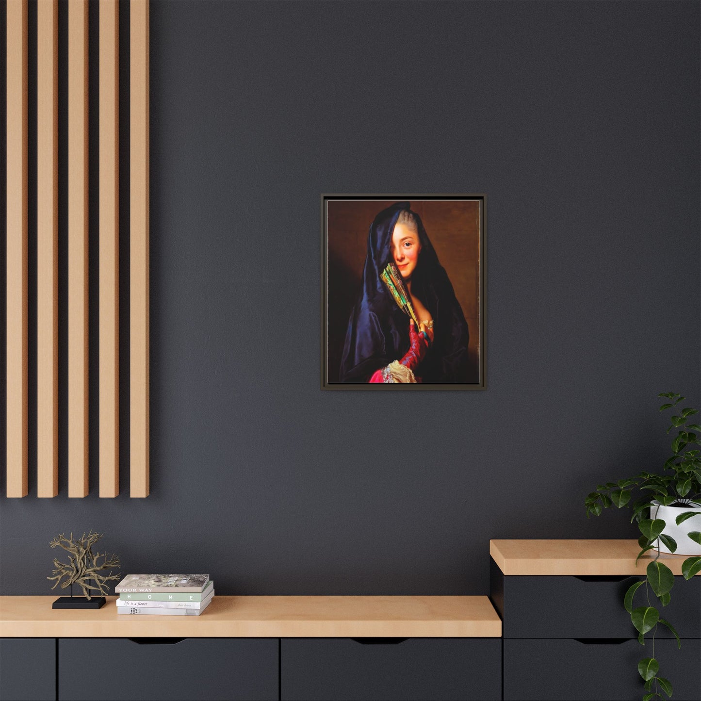 Framed Matte Canvas Wall Art — Classical Portrait Print