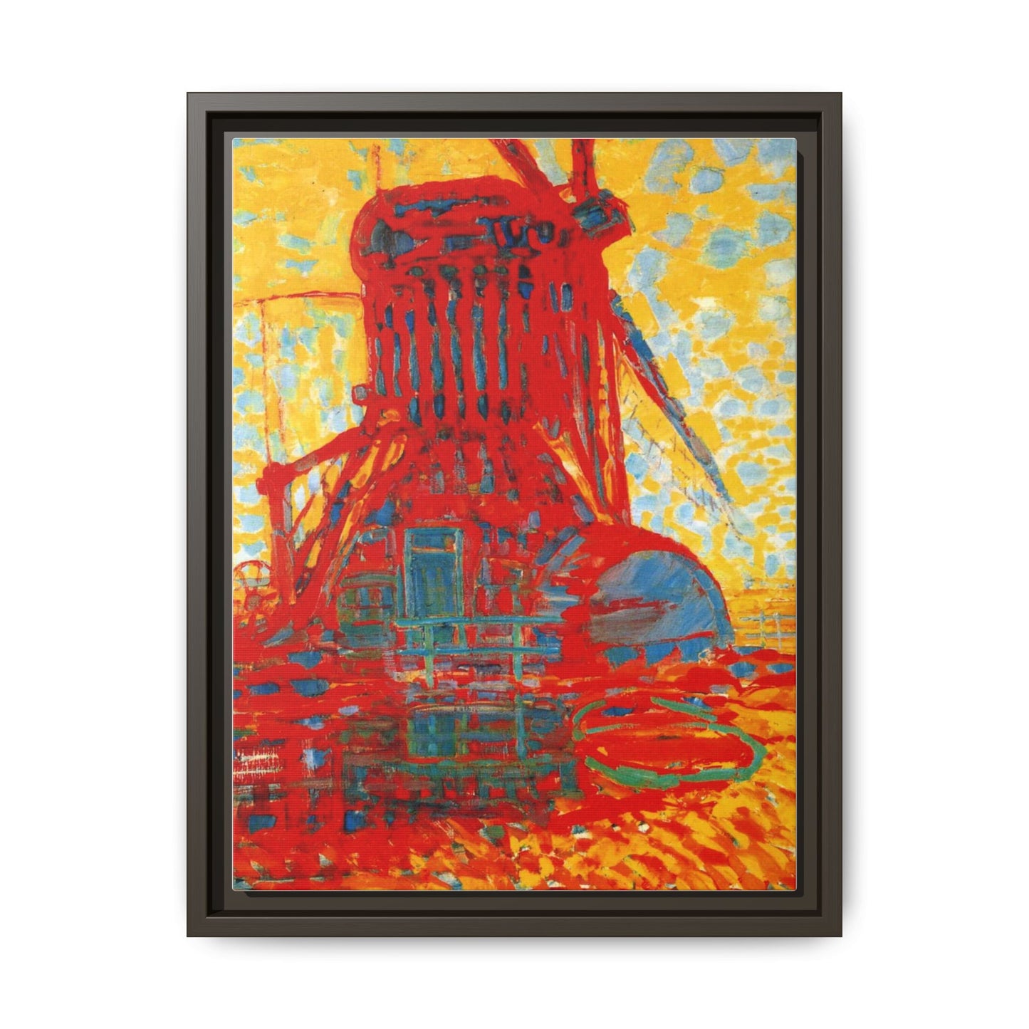 Mill by Sunlight by Piet Mondrian Matte Framed Canvas Wall Art Print