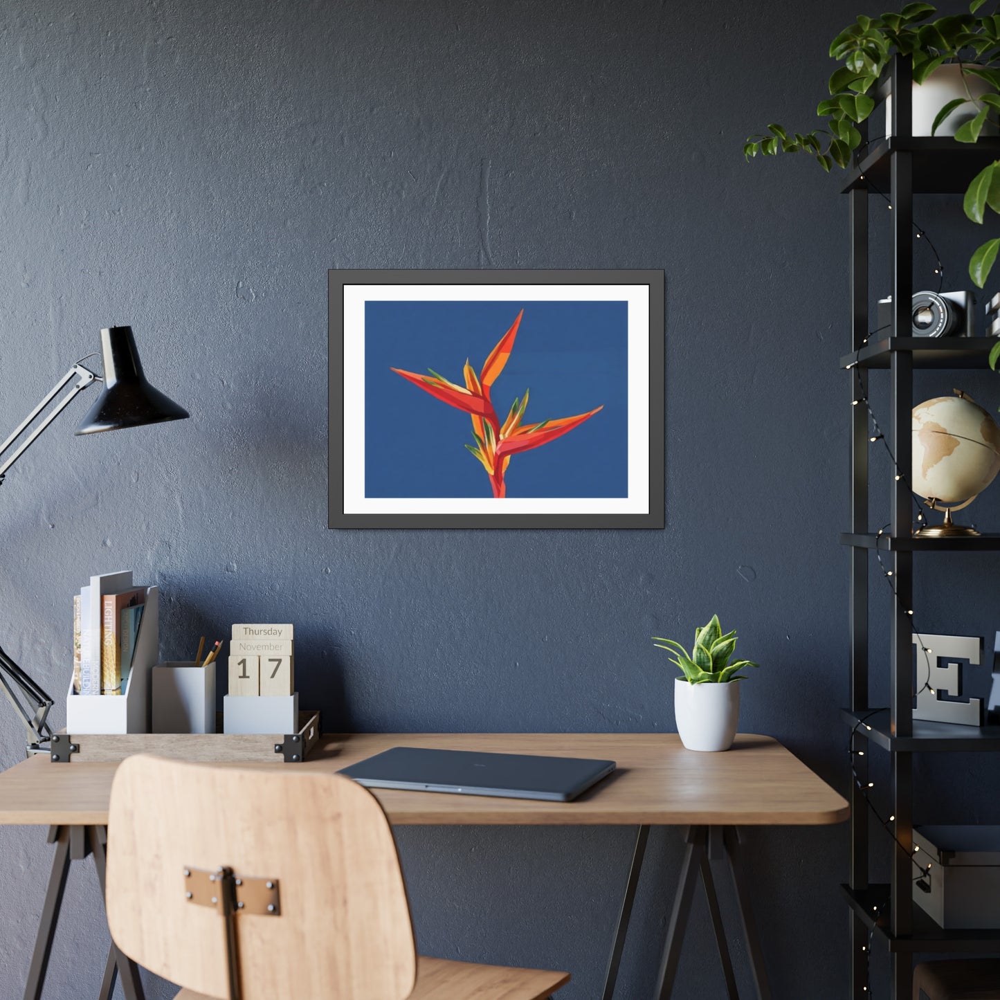 Bird of Paradise Framed Art Print — Tropical Flower Poster