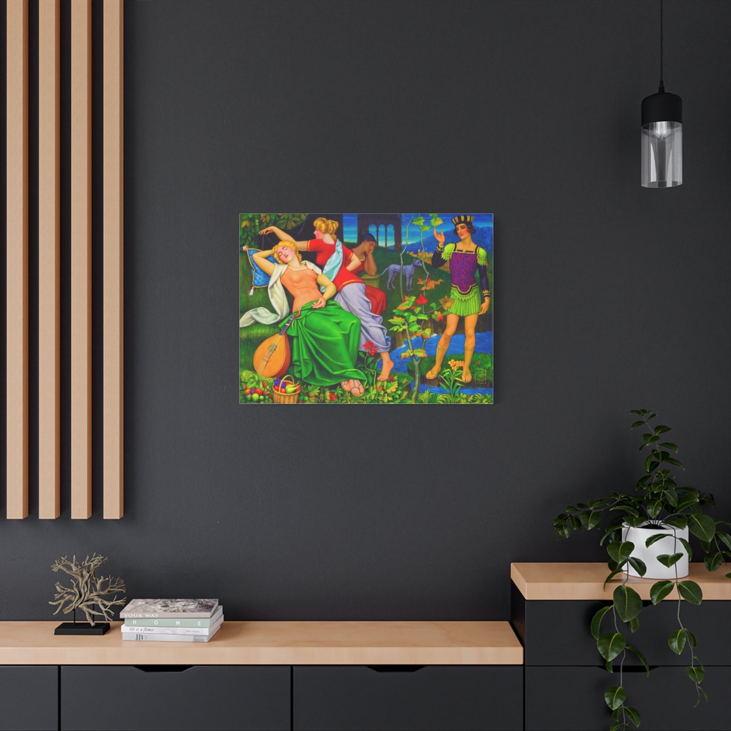 Colorful Renaissance-Inspired Matte Stretched Canvas Art
