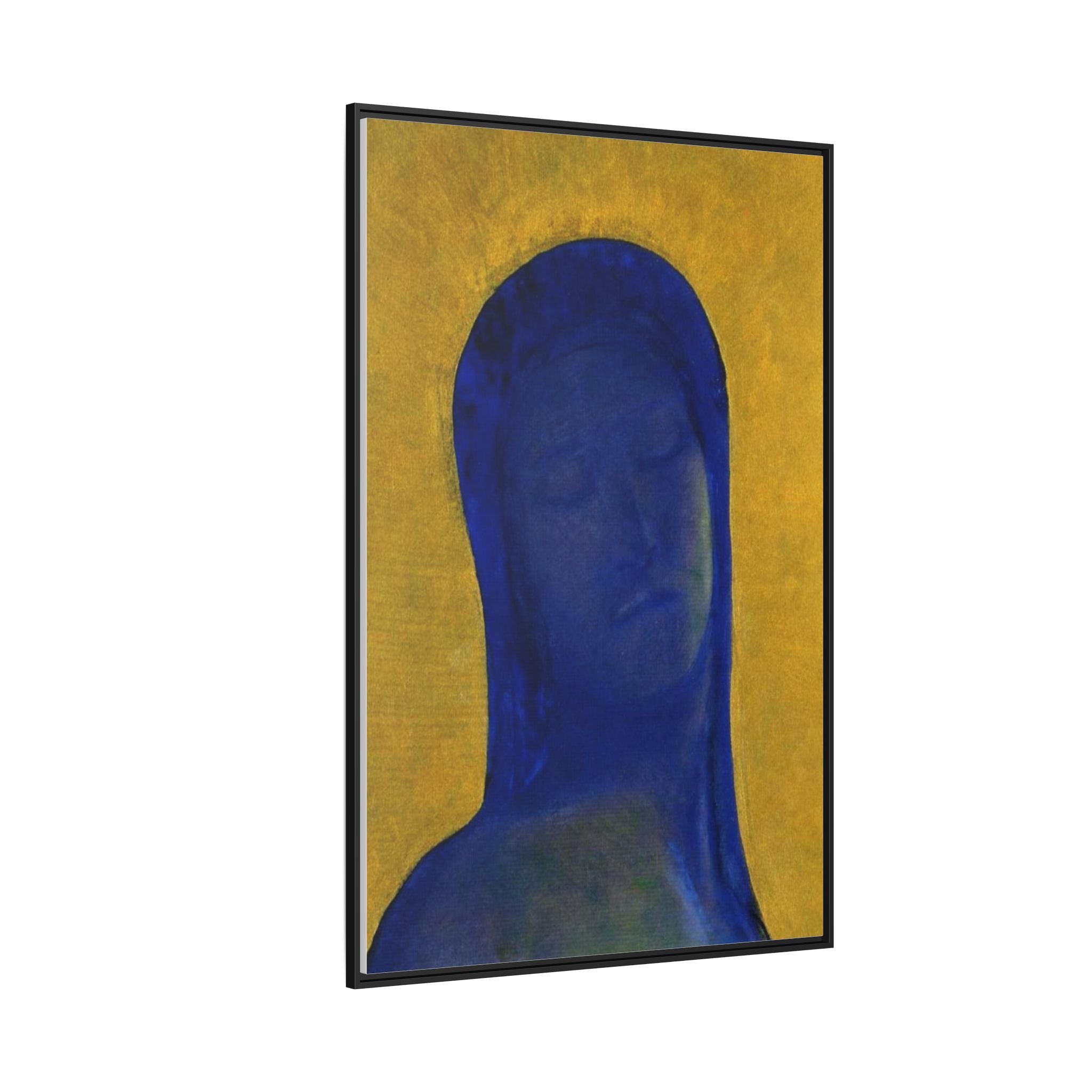 Closed Eyes by Odilon Redon Framed Matte Canvas Wall Art Print
