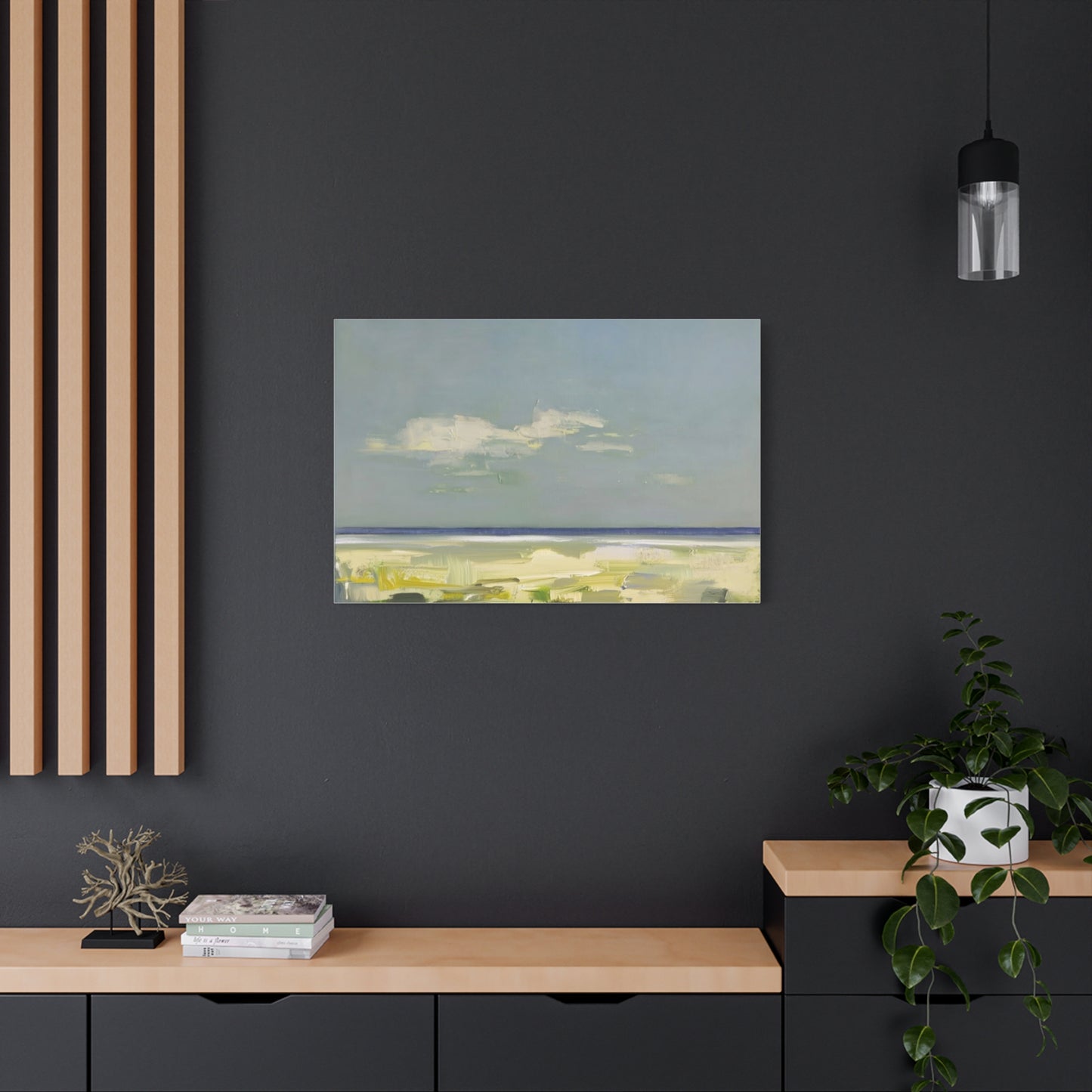 Coastal Breeze Abstract Canvas - Matte Stretched Wall Art