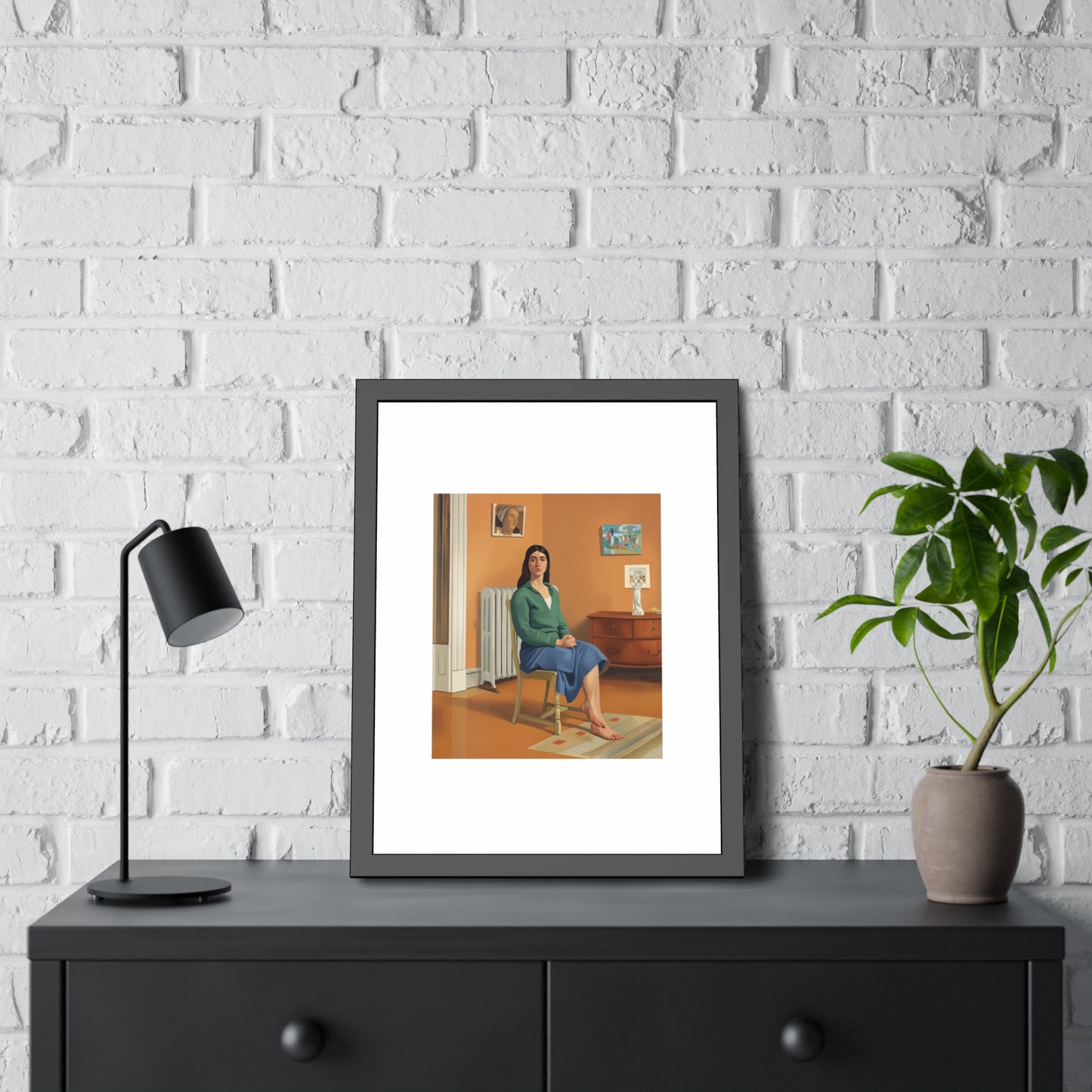 Framed Art Print — Contemporary Figurative Portrait Poster