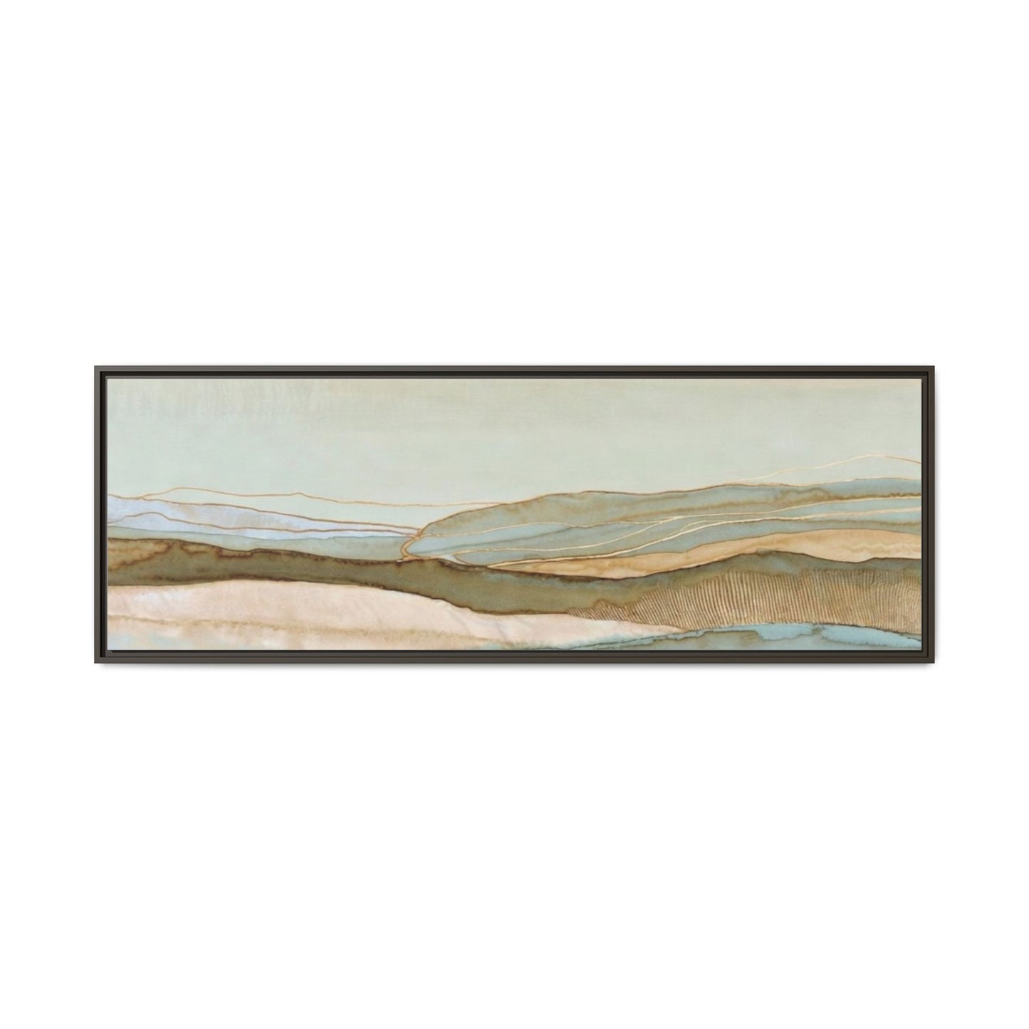 Framed Matte Canvas Coastal Abstract Landscape Wall Art