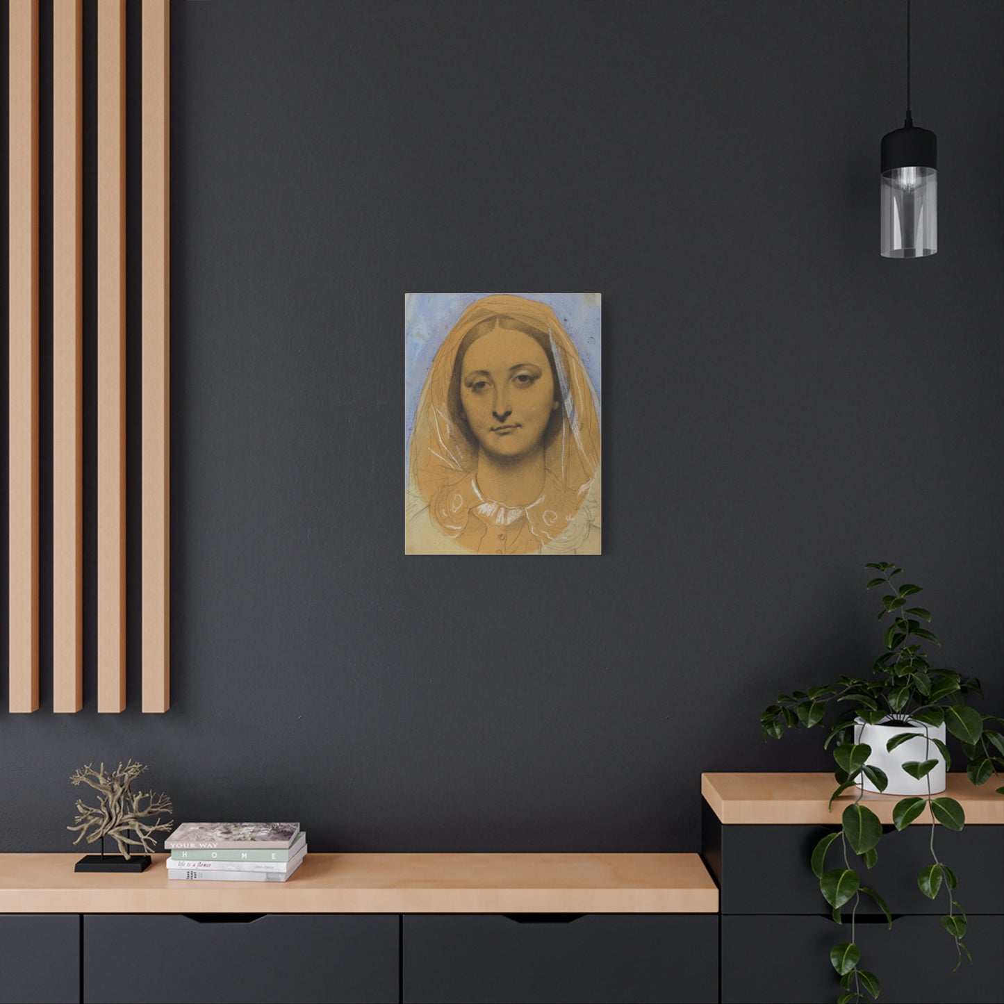 Mademoiselle Mary de Borderieux by Jean Auguste Dominique Ingres Matte Stretched Canvas Wall Art