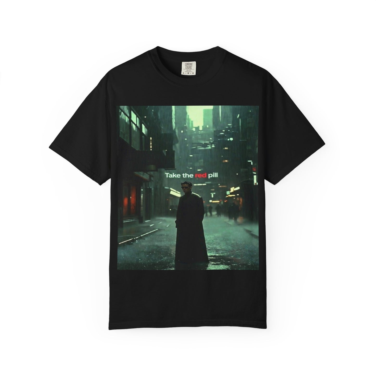 Take the Red Pill T-Shirt — Cyberpunk Noir Graphic Tee