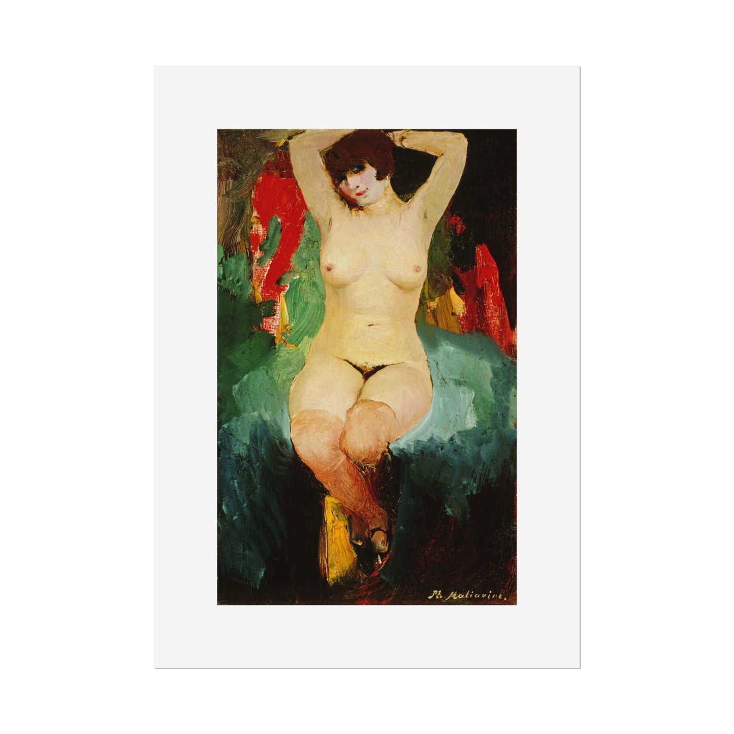 Nude female by Filipp Malyavin Wall Art Poster