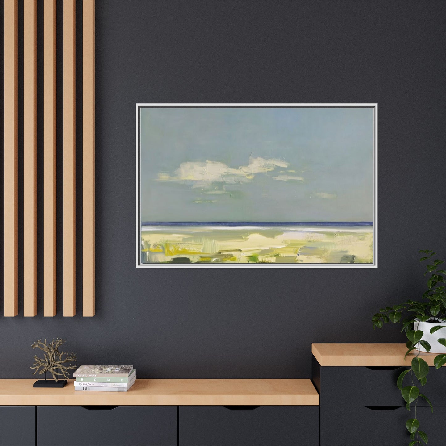 Coastal Calm Matte Canvas Framed Wall Art