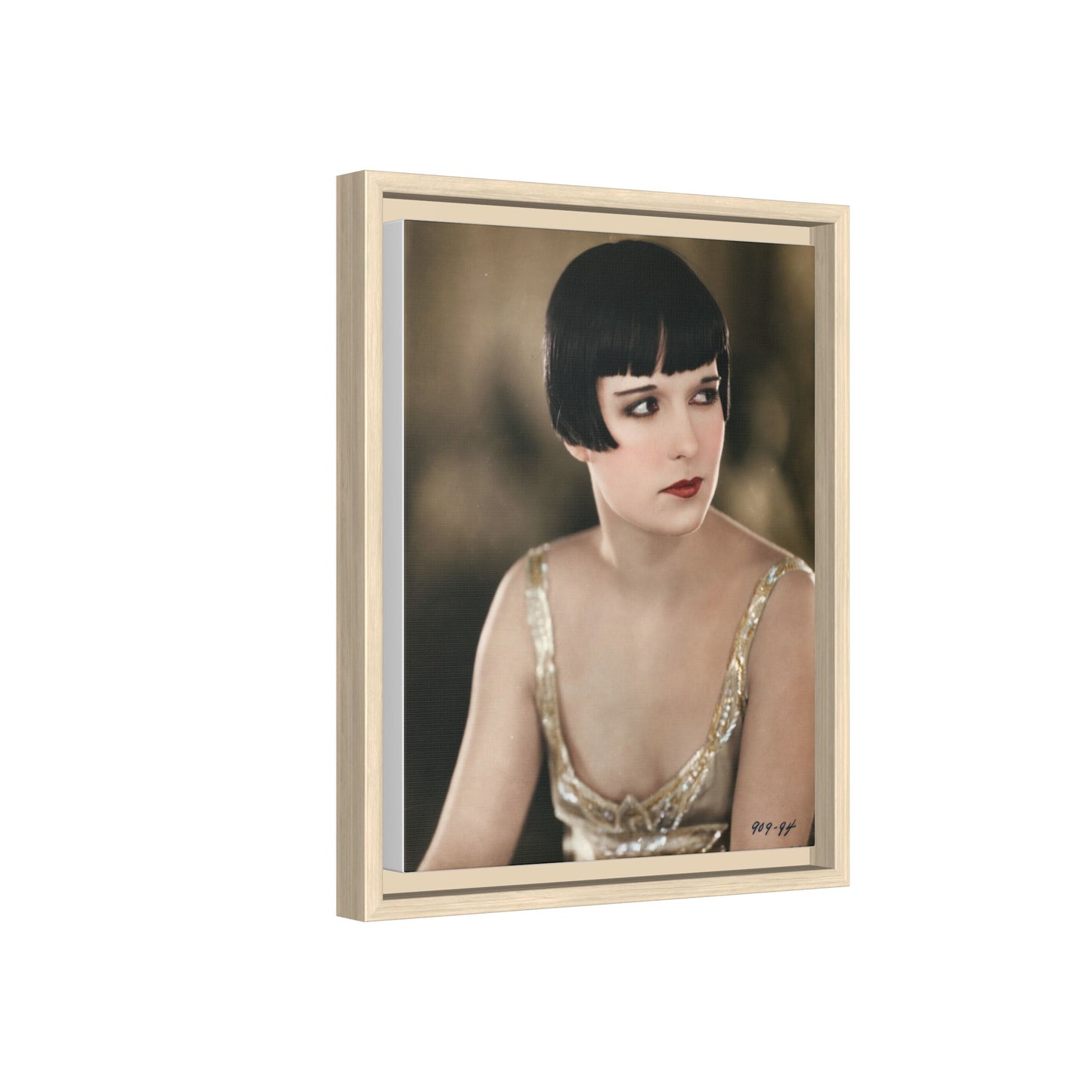 Vintage Louise Brooks Portrait Matte Canvas Framed Wall Art