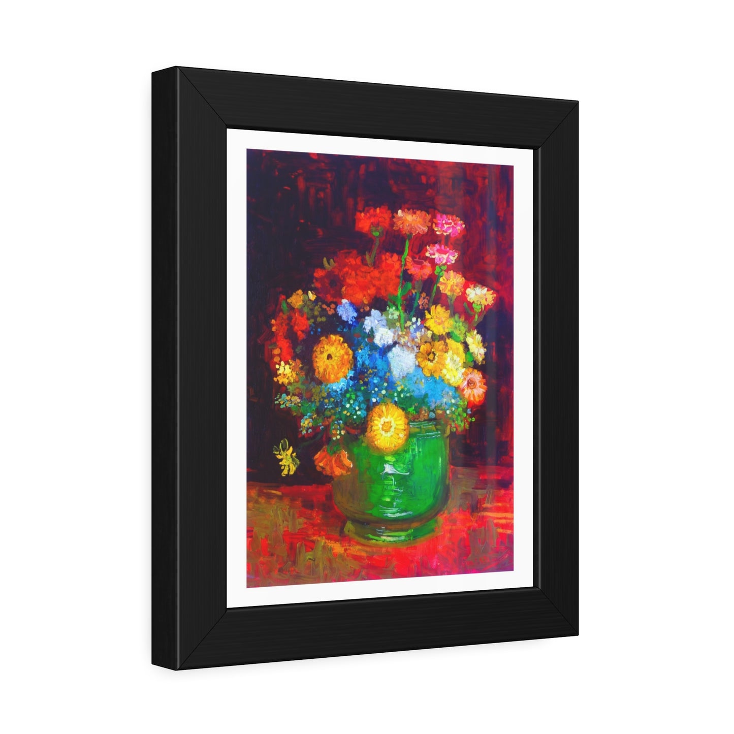 Framed Floral Poster — Colorful Bouquet Art Print