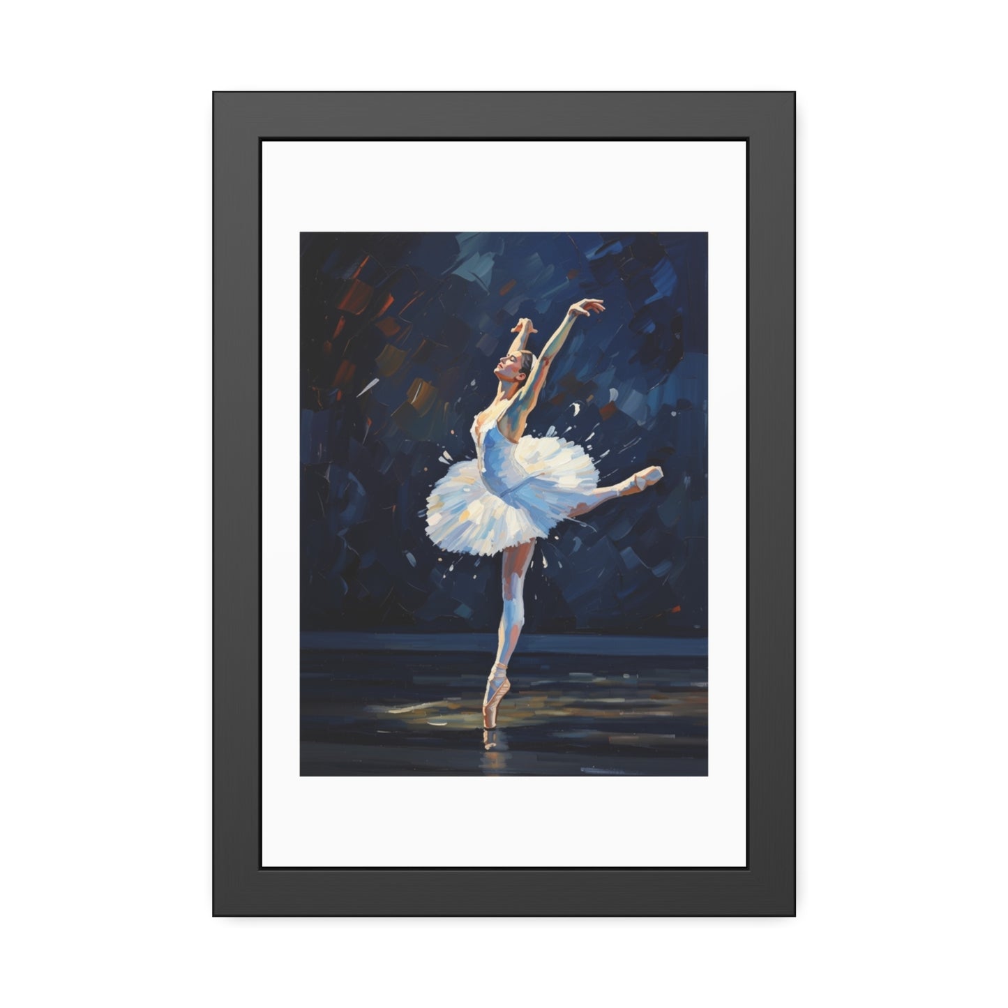 Ballet Dancer Framed Poster — Elegant Prima Ballerina Wall Art