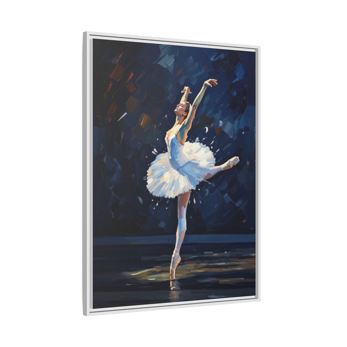 Ballerina Ballet Canvas Print — Framed Matte Wall Art