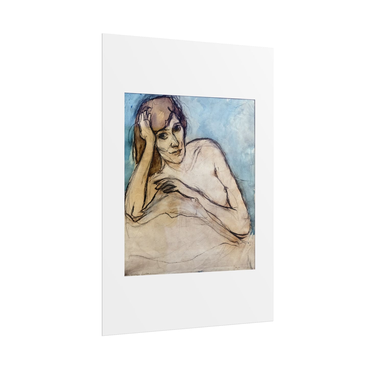 (Albi) Portrait de femme nue by Georges Bottini Wall Art Print