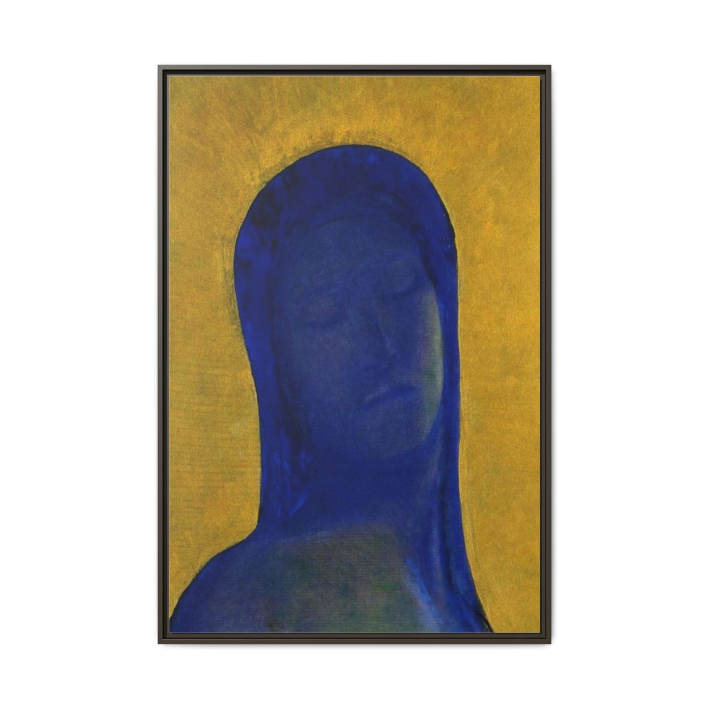 Closed Eyes by Odilon Redon Framed Matte Canvas Wall Art Print