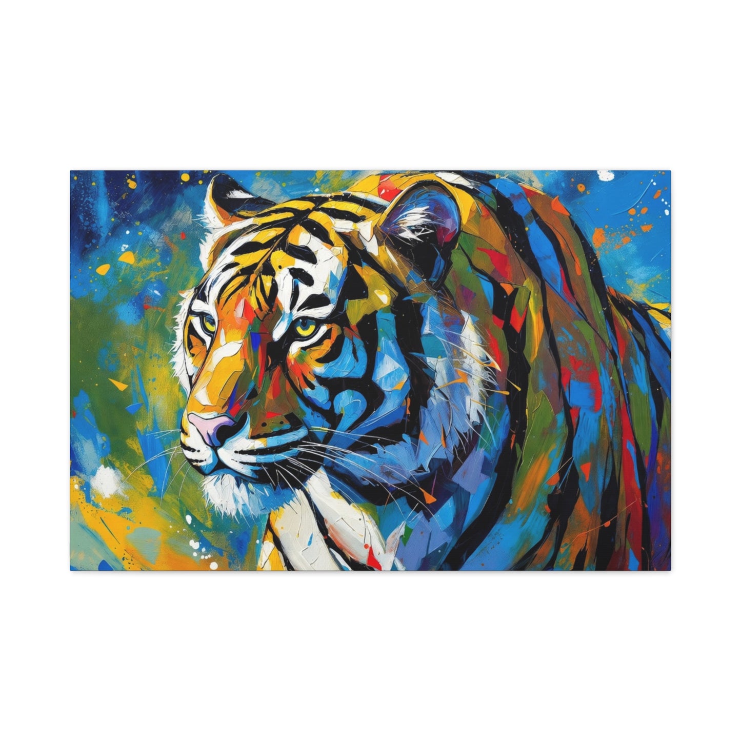 Colorful Tiger Matte Canvas Wall Art — Vibrant Stretched 1.25"