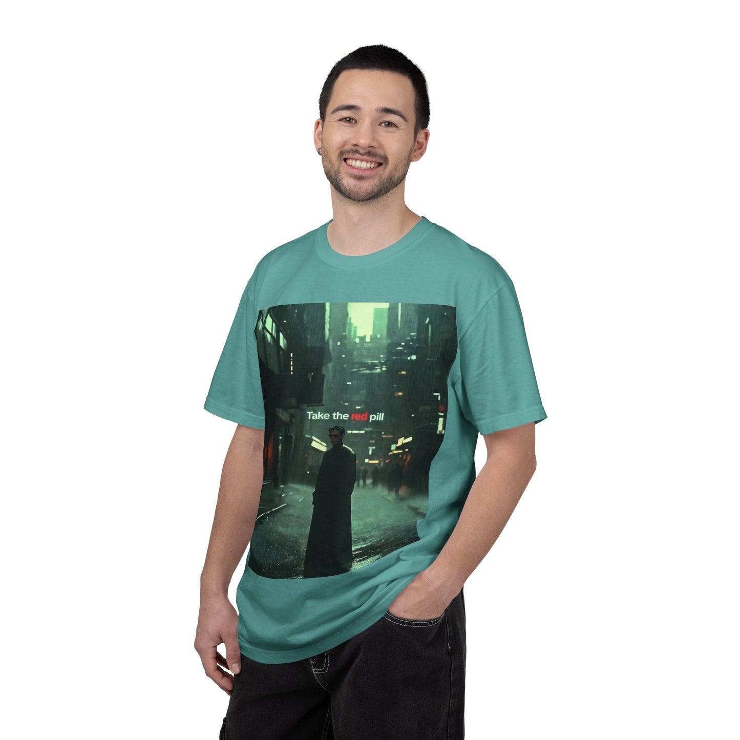Take the Red Pill T-Shirt — Cyberpunk Noir Graphic Tee