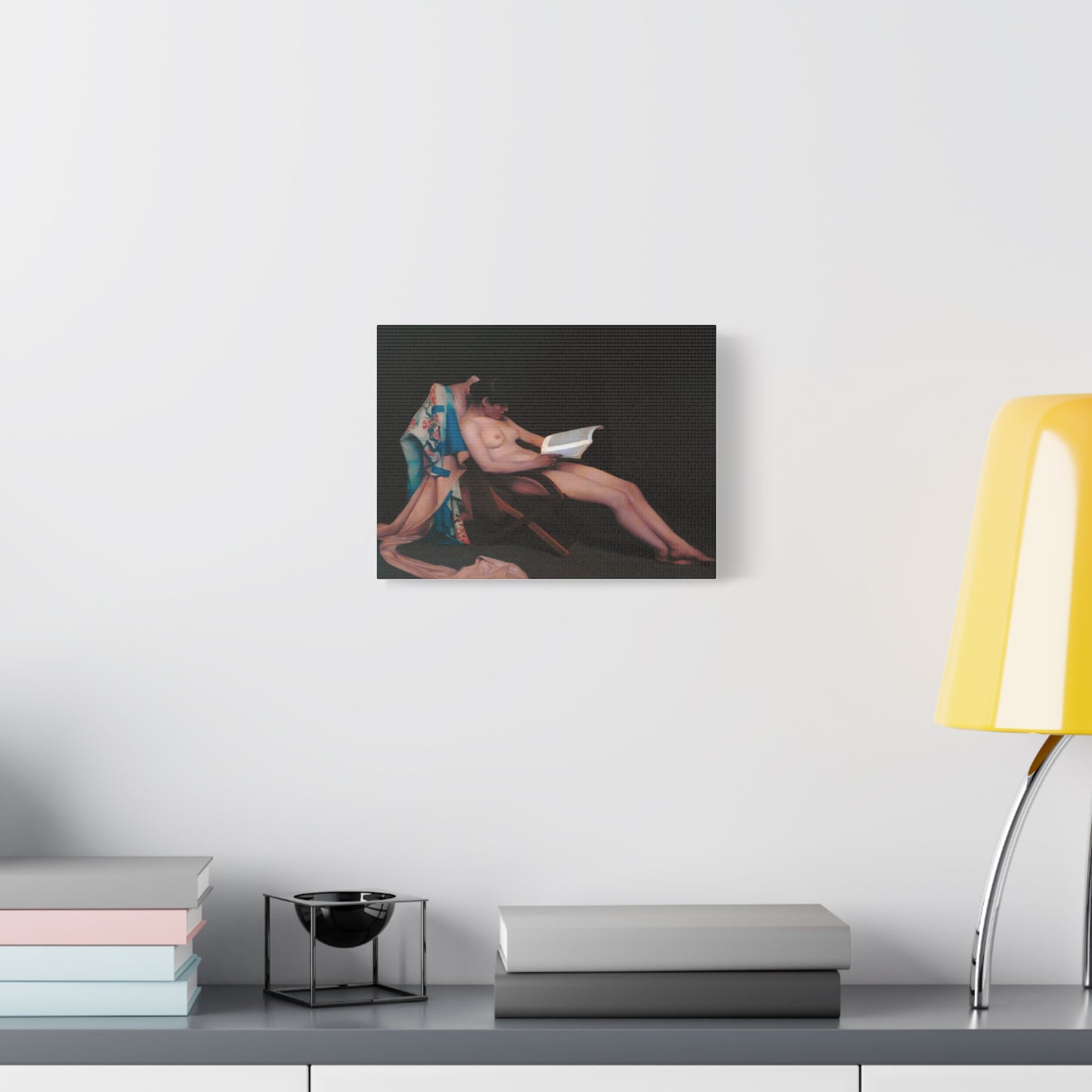 The reading girl by Theodore Roussel Matte Canvas Wall Art Print