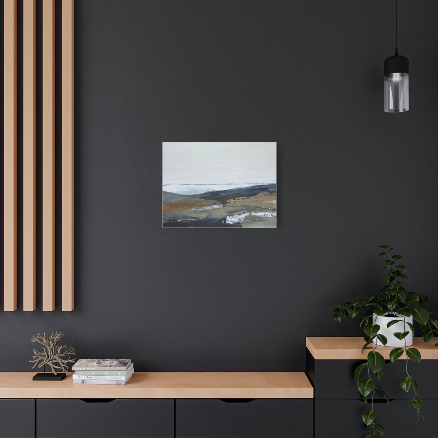 Abstract Coastal Landscape Canvas — Stretched Matte Wall Art