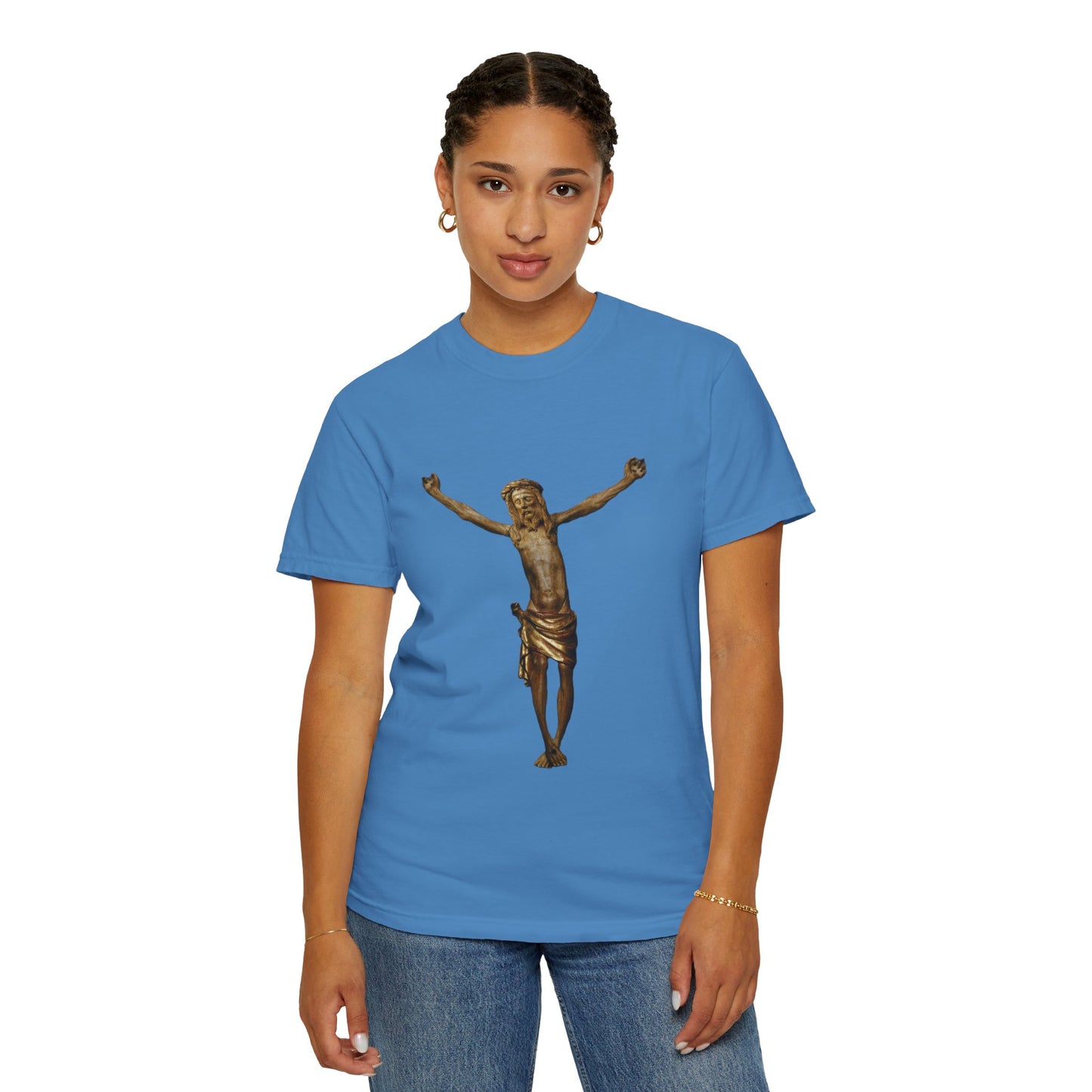 Unisex Christ on the cross Garment-Dyed T-shirt