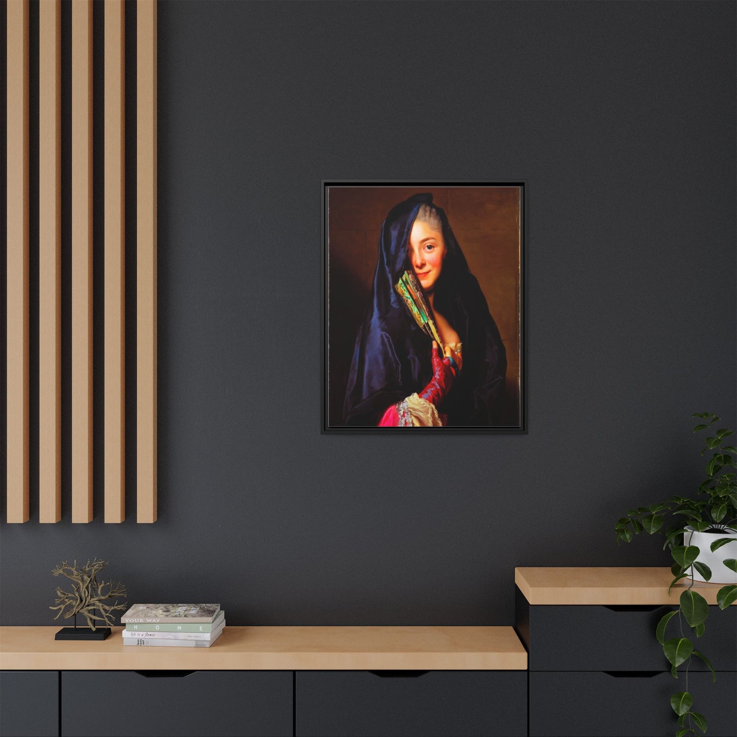 Framed Matte Canvas Wall Art — Classical Portrait Print