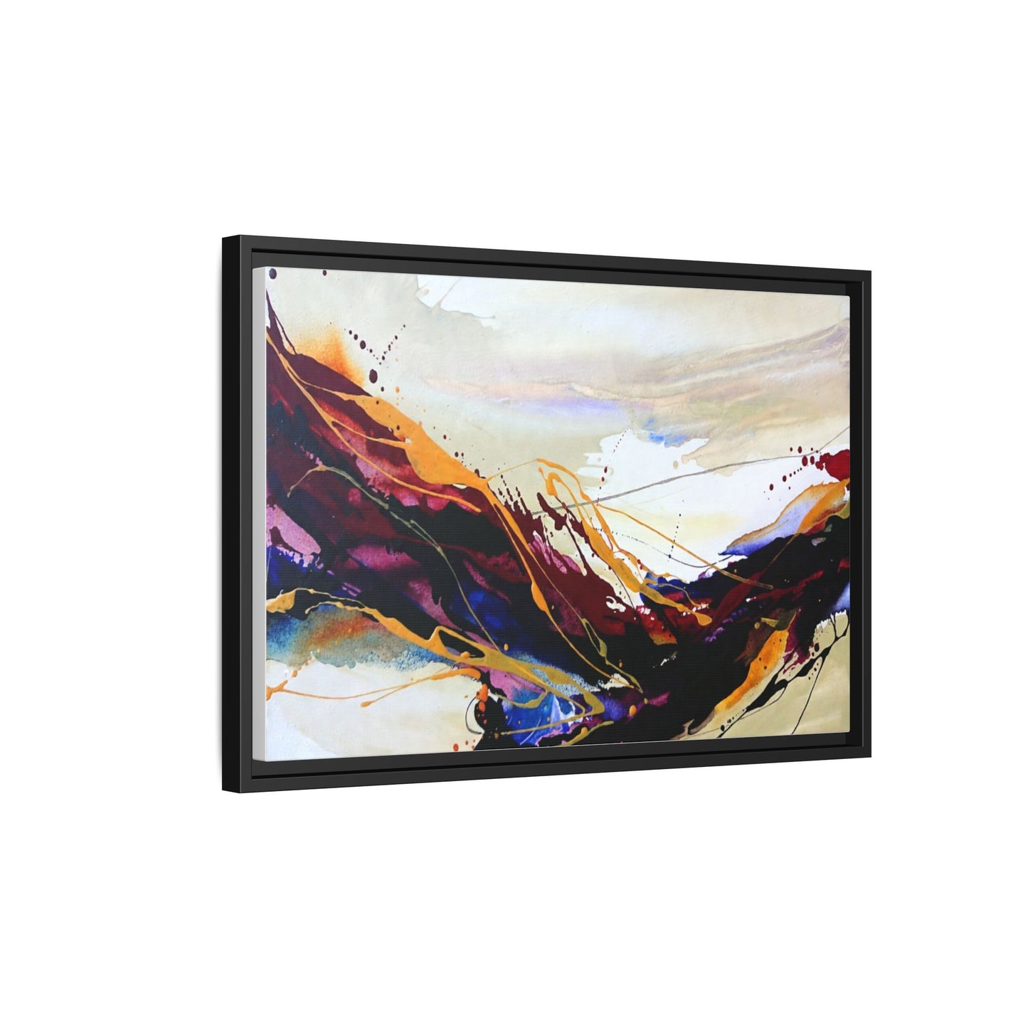 Abstract Flow Matte Canvas Framed Wall Art