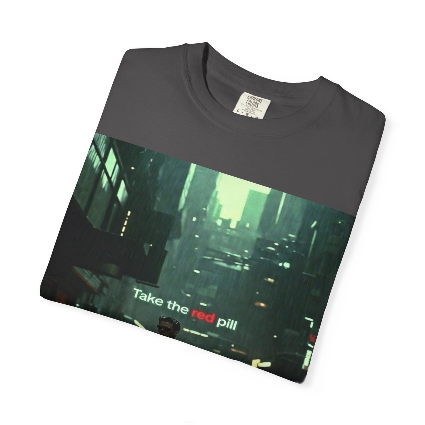 Take the Red Pill T-Shirt — Cyberpunk Noir Graphic Tee