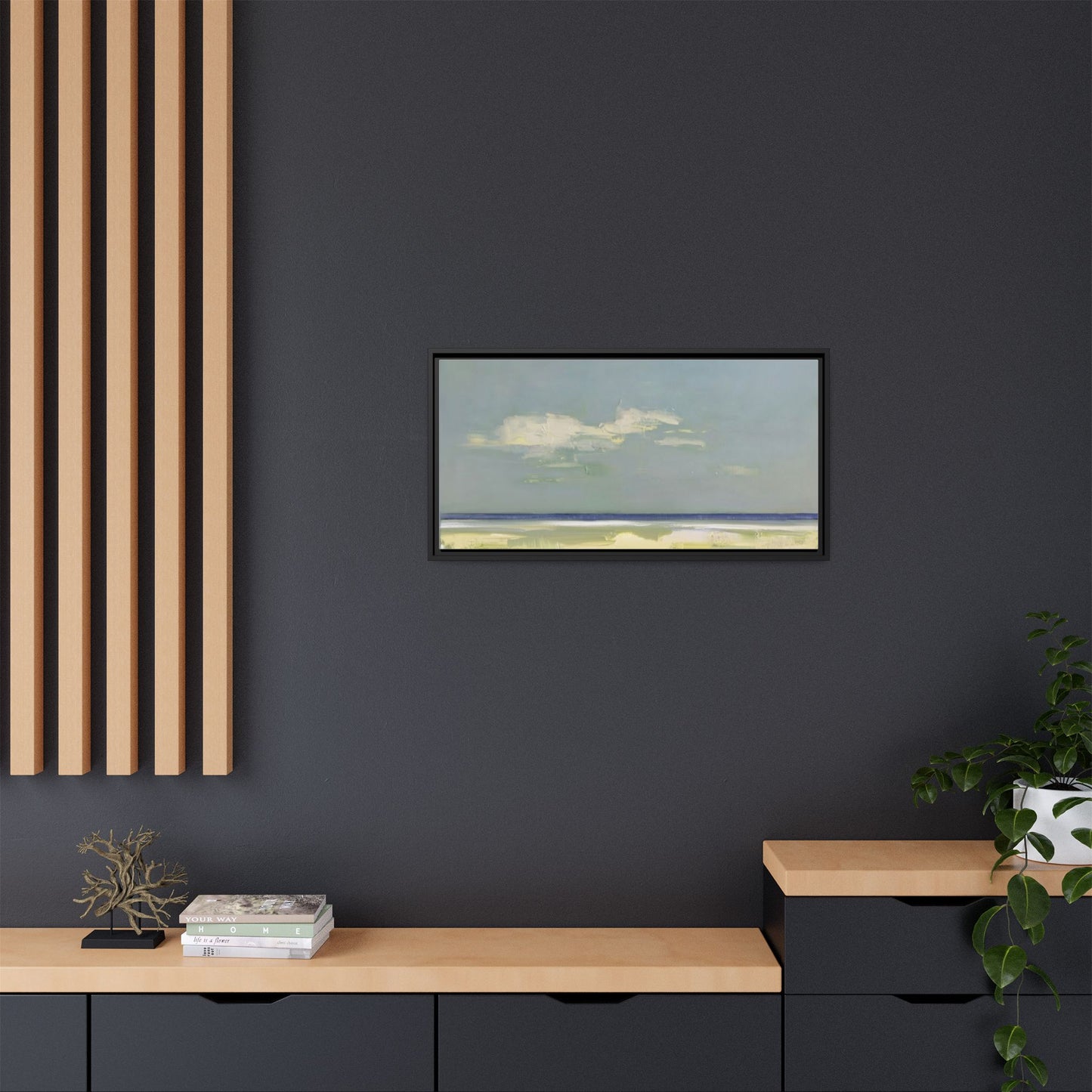 Coastal Calm Matte Canvas Framed Wall Art