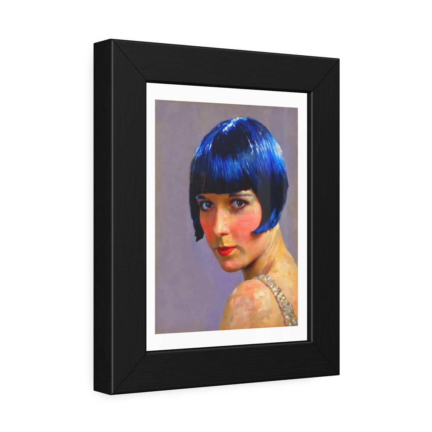 Blue Bob Portrait Framed Poster