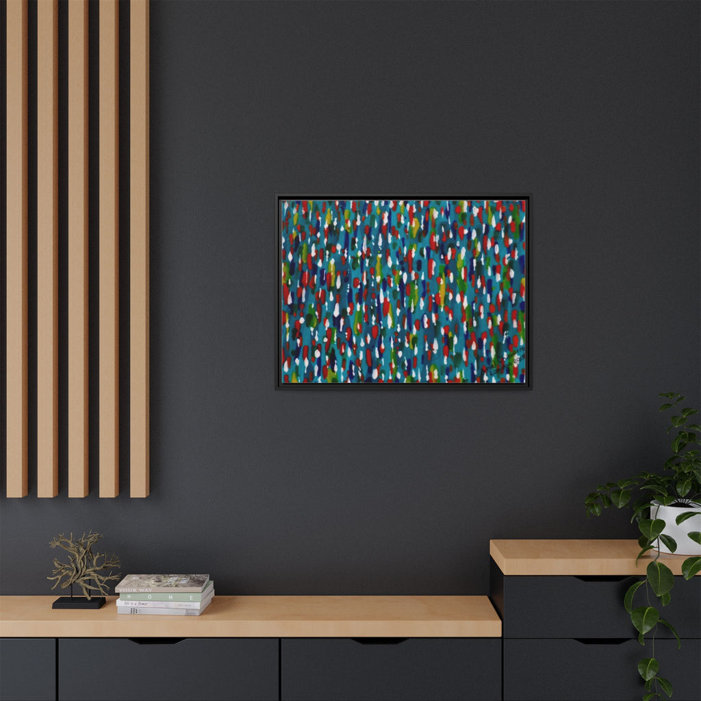 Colours Of The Soul Reflecting On Water by Ariel Chavarro Avila Matte Canvas Framed Art