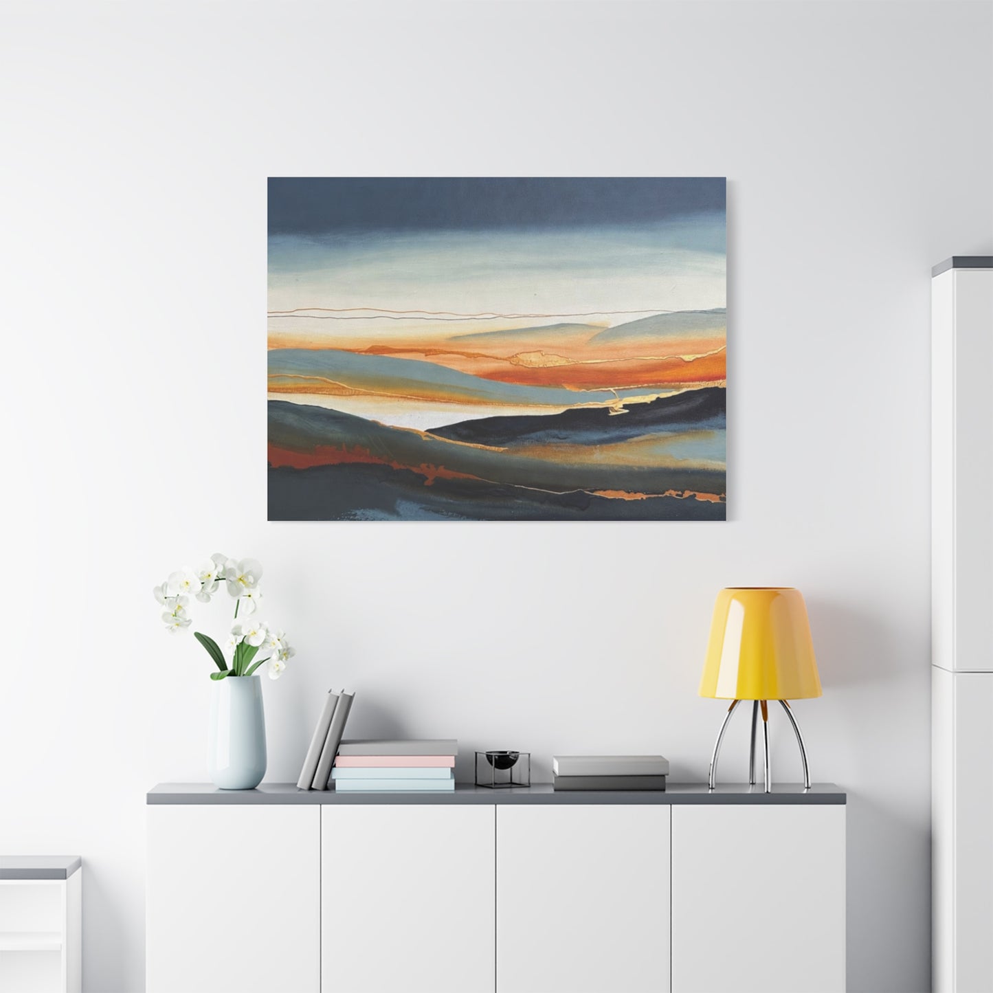 Abstract Coastal Sunset Canvas Print — Matte Stretched Wall Art