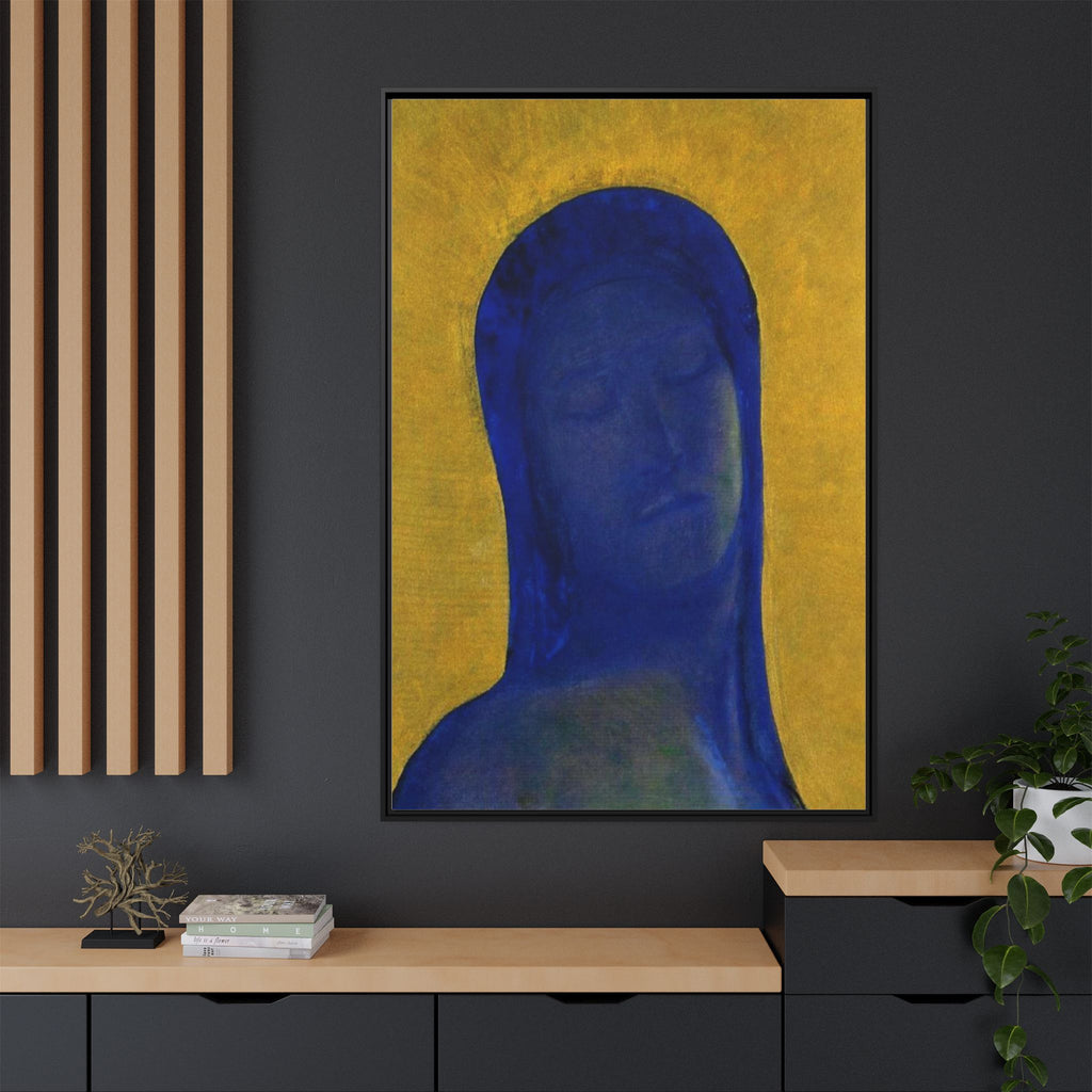 Closed Eyes by Odilon Redon Framed Matte Canvas Wall Art Print