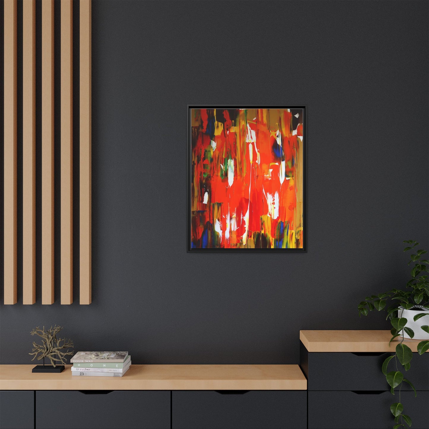 Burn baby burn by Norman Barrett Framed Matte Canvas Wall Art