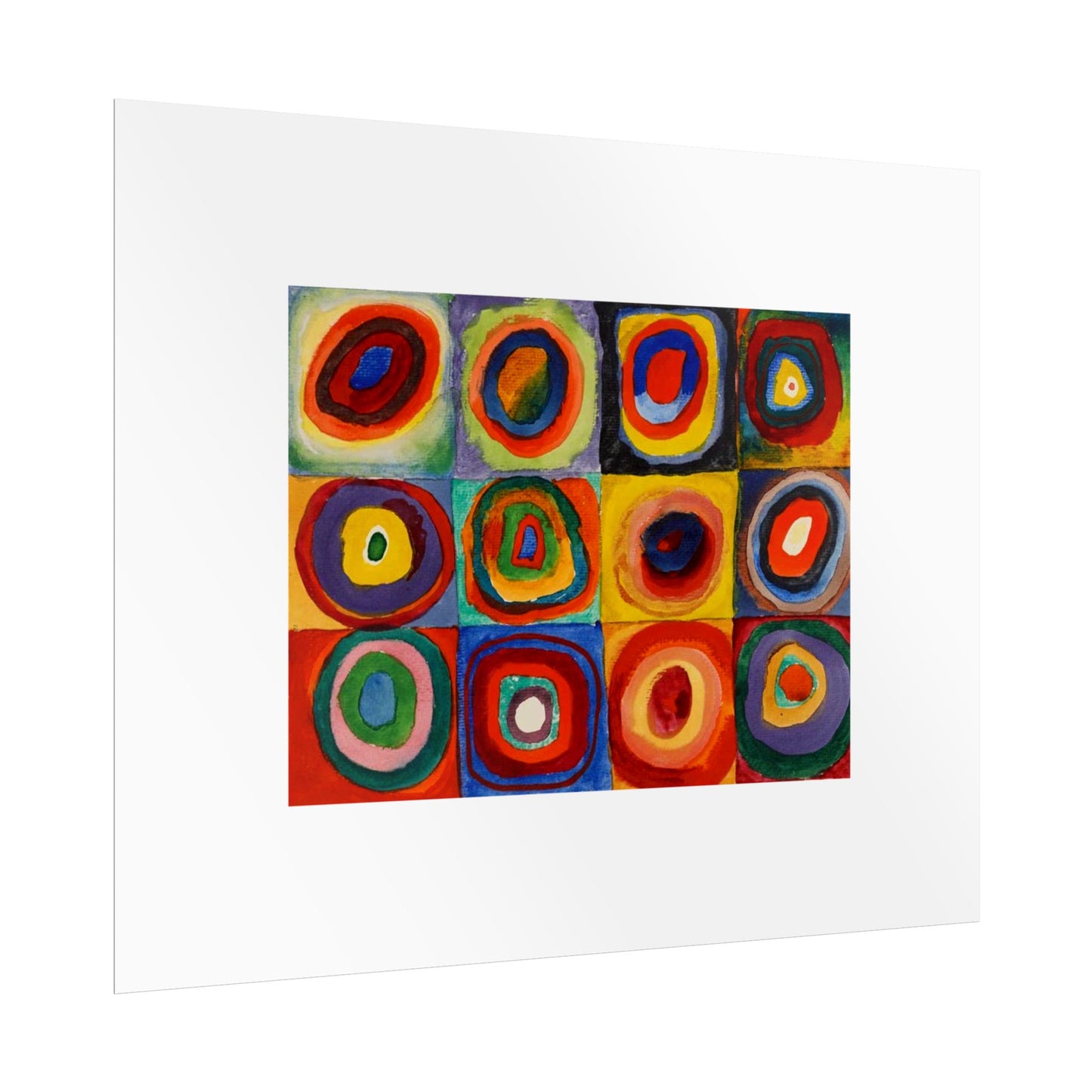 Colour Study, Squares with Concentric Circles by Vassily Kandinsky Wall Art Print