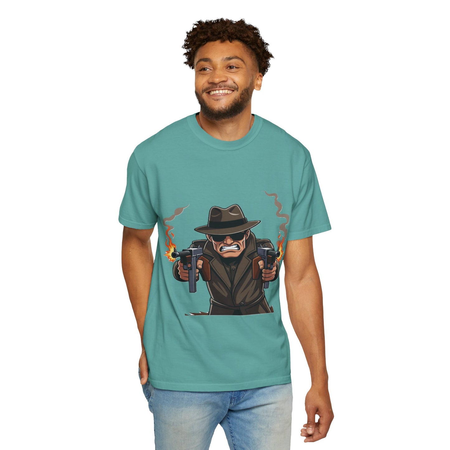 Vintage Gangster Shooter T-Shirt – Retro Mobster Graphic Tee