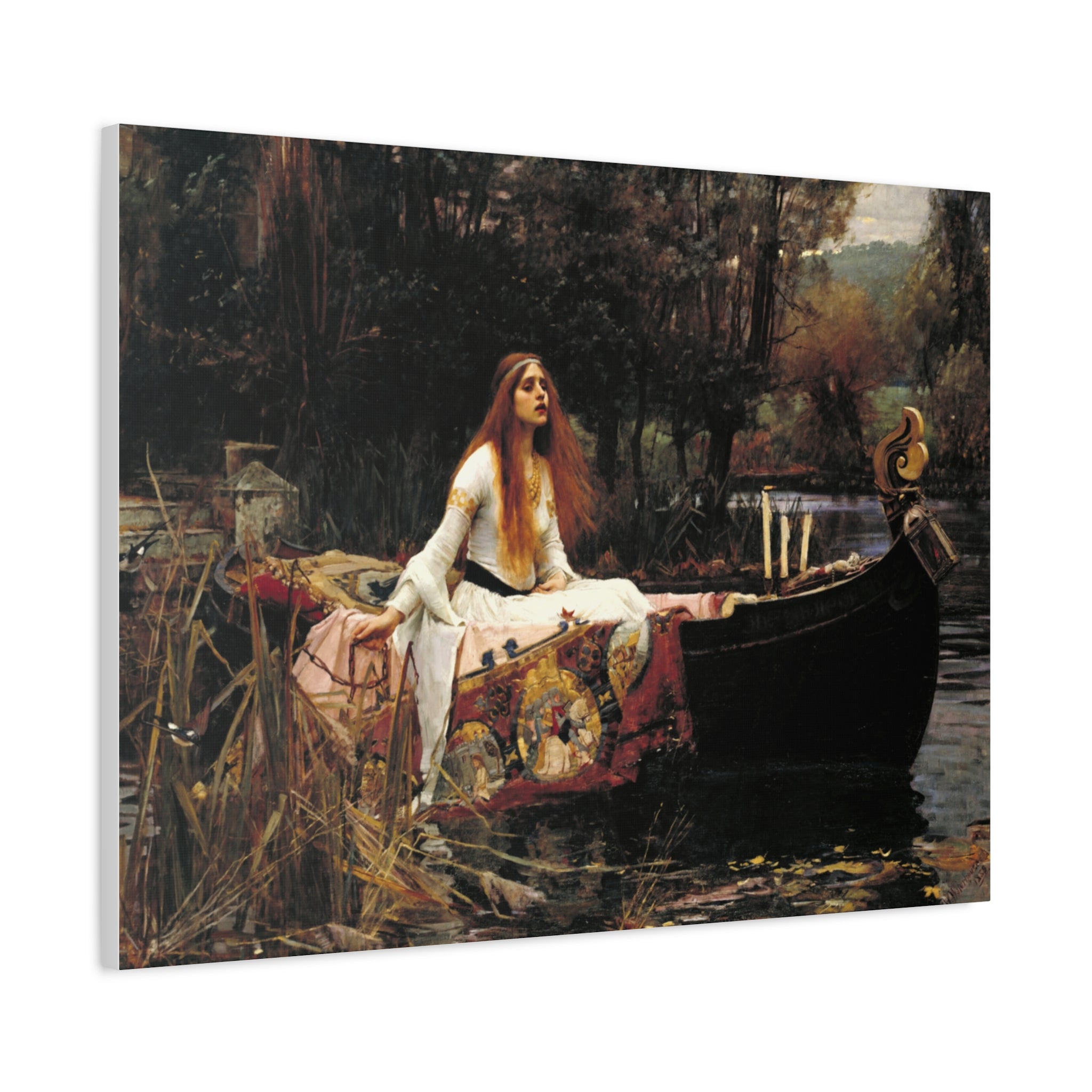 The Lady of Shalott by John William Waterhouse Matte Canvas Wall Art Print